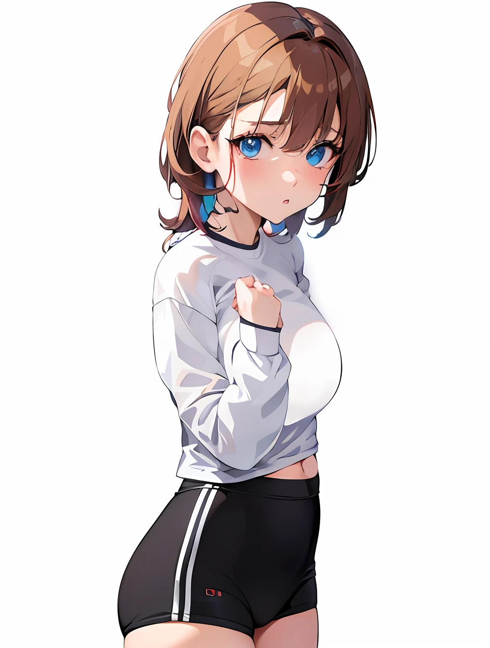 anime girl with blue eyes and a white shirt, Female protagonist 👀 :8, anime moe art style, an anime girl, Cute anime girl, Makoto, 4 k manga wallpaper, Anime visuals of cute girls, a female anime character, young anime girl, (Anime Girl), anime style 4 k, charming anime girls, Anime Girl, anime style portrait