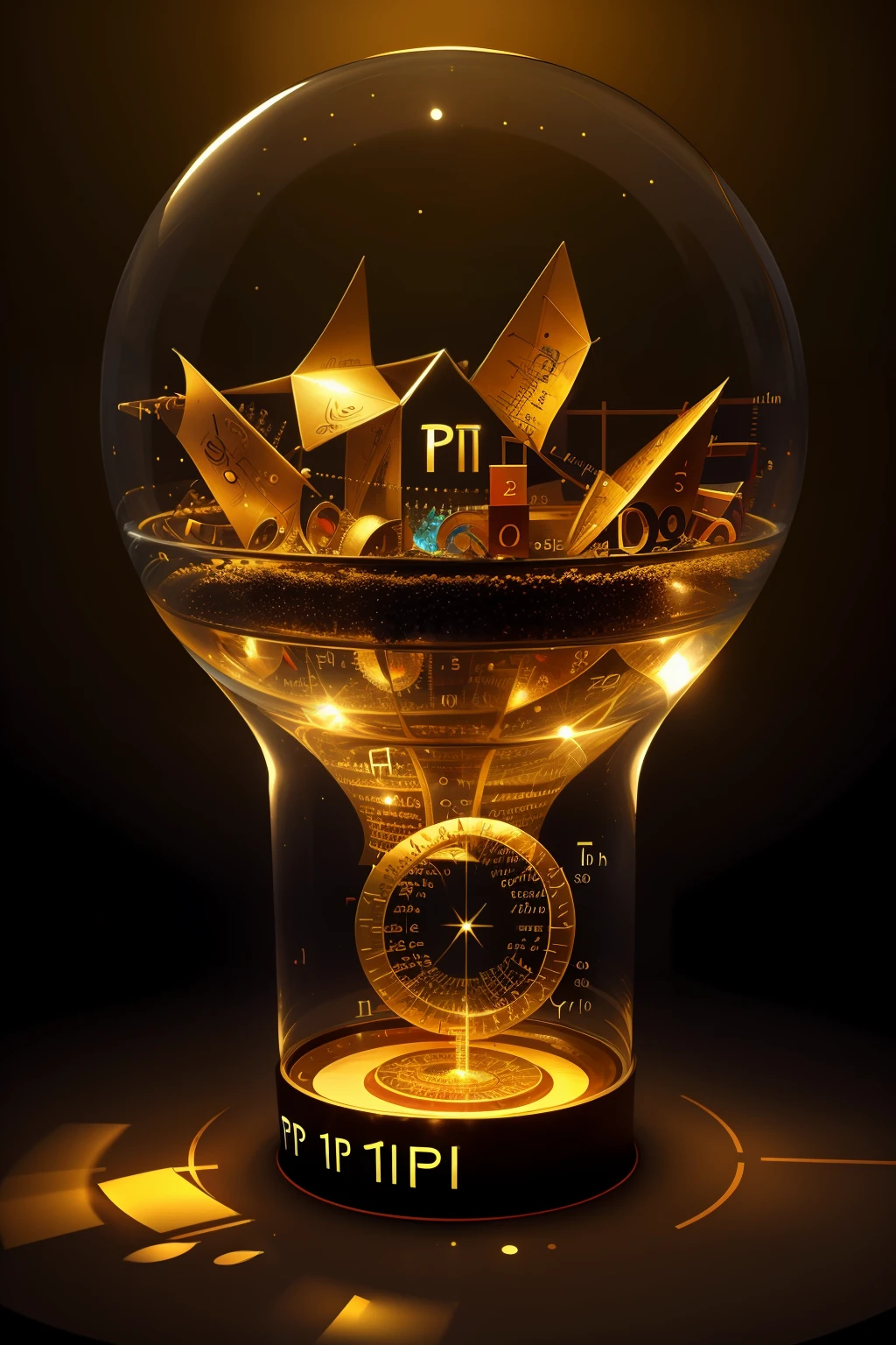 (Mathematical constant pi), dream, Pintura digital surrealista , Arte de Alberto Severo, salpicaduras y gotas, brillos tornasolados, efectos 3D, Ultra HD, obra de arte magistral ,cinematic lighting,16k