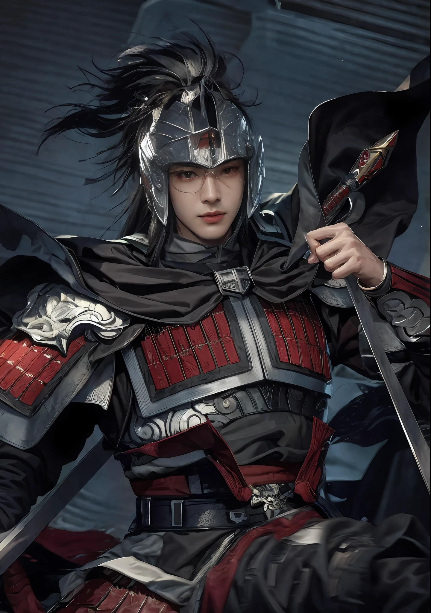 (Positive focus),(Under the sunlight:1),(best qualtiy),(Fidelity:1),filmposter,realistic skin textures,highly detailed,8k wallpaper,Volumetriclighting,动态照明,A man,long white robe,White armor,A small amount of armor,Shoulder blades,Waist Guard,Hand Guard,Armed with a steel spear,Riding a white horse,Ancient Chinese wind,Short sword at the waist,attack pose,blood stain,Broken clothes,Ancient Chinese Battlefield,A group of ancient soldiers chased and killed,Arrows fly,There is a lot of war,In the daytime,Dramatic composition,Sword qi surrounding,The picture is rich in detail,karo,电影灯光,