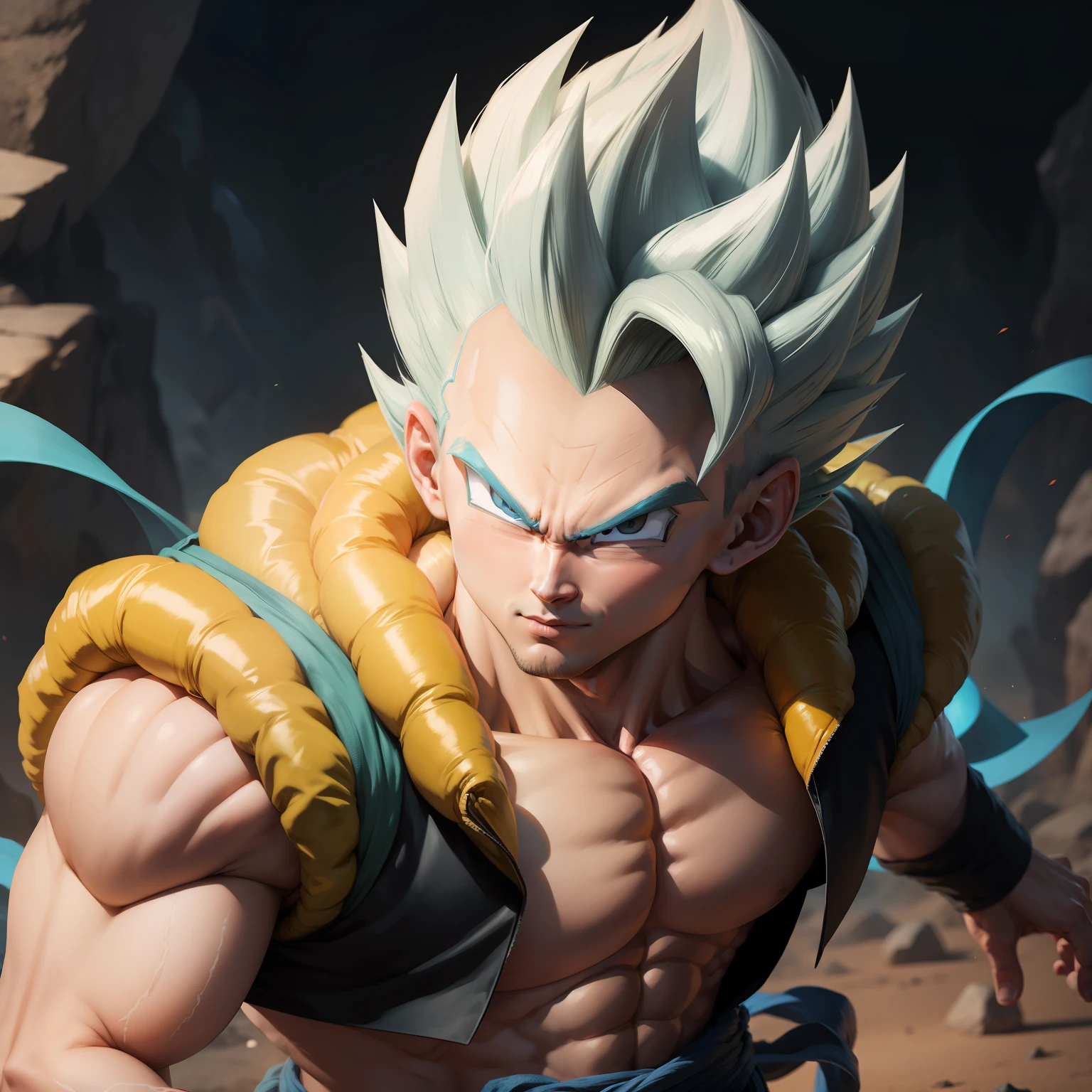 Gogeta com cabelo branco