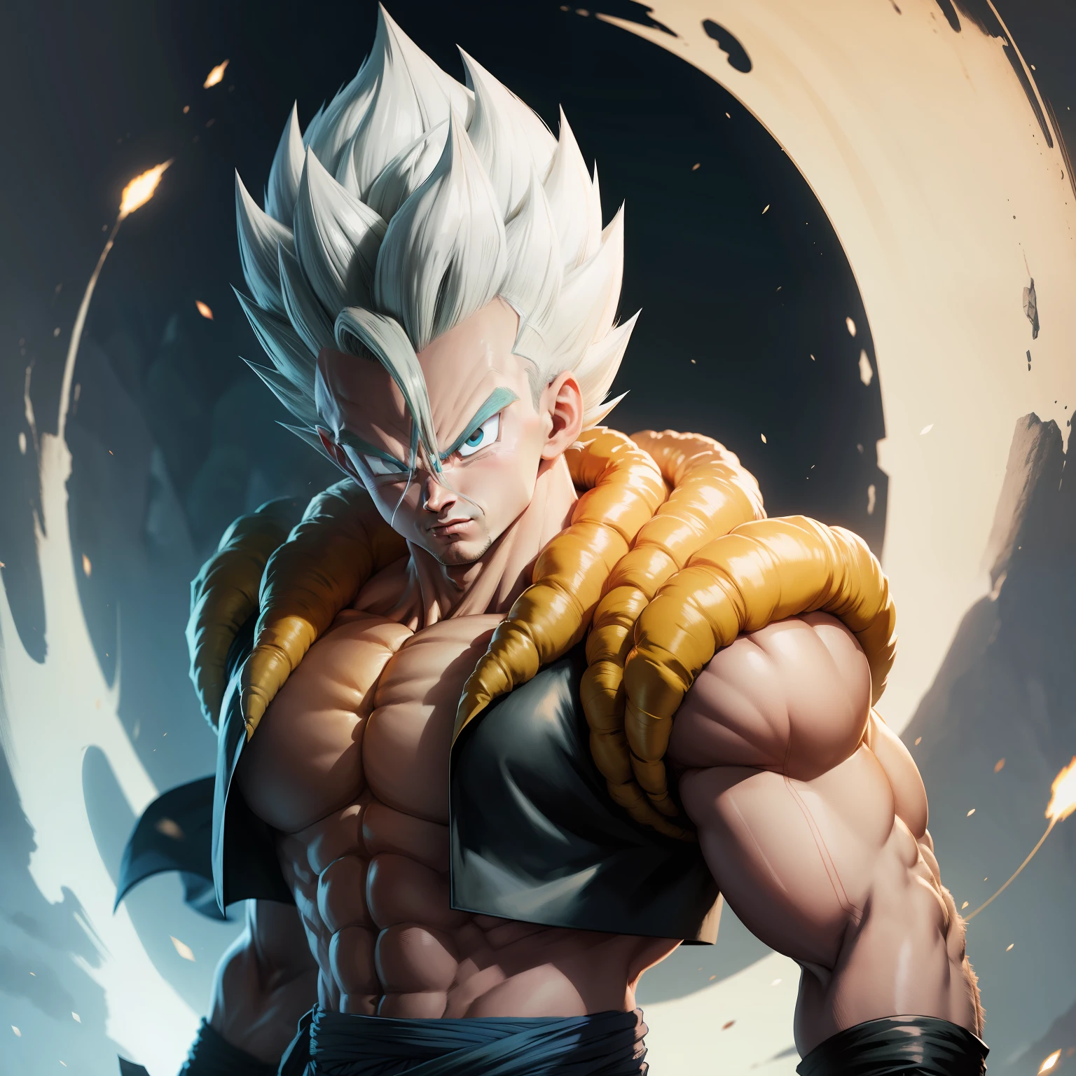 Gogeta com cabelo branco