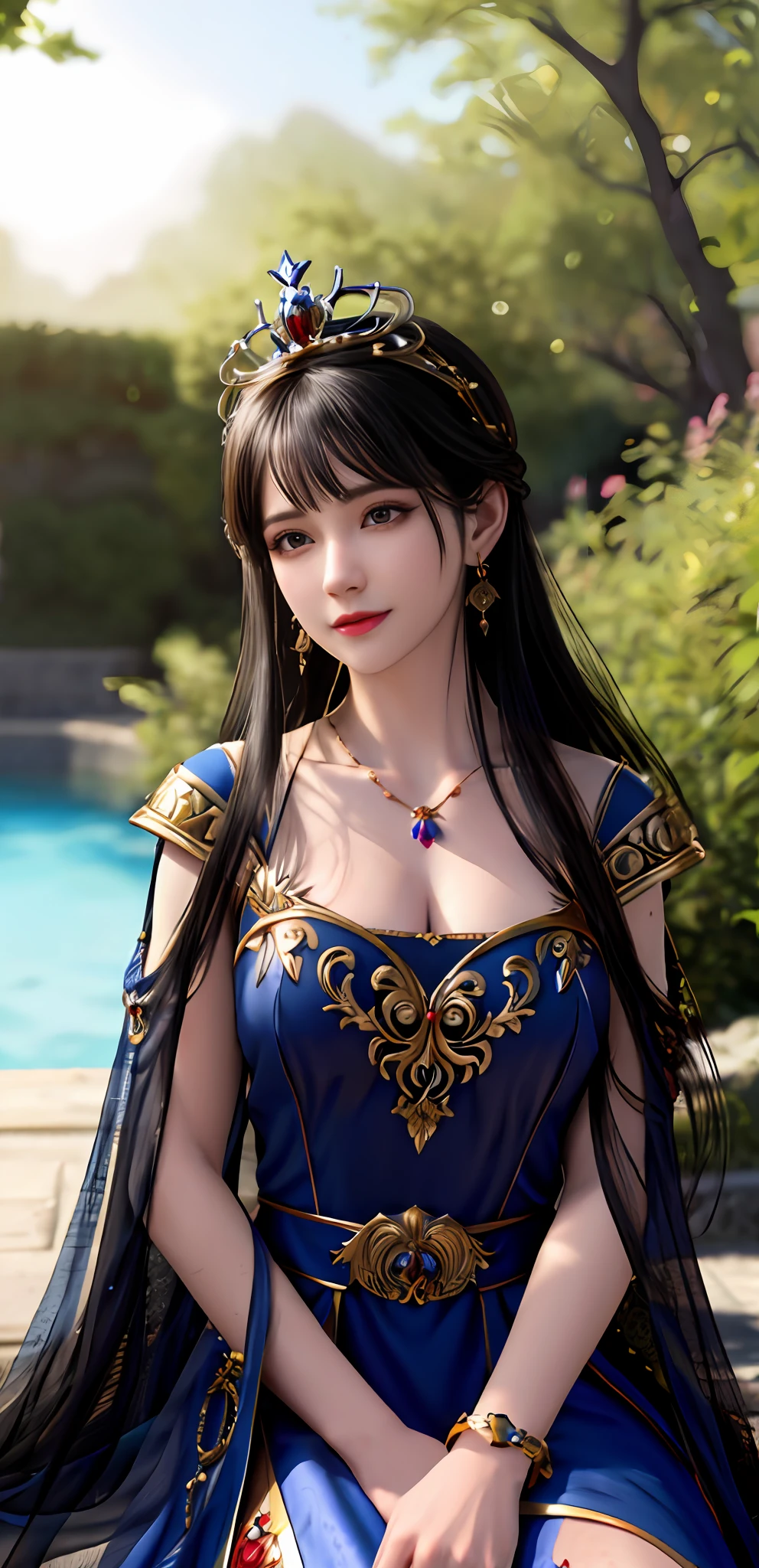 (realisticity: 1.2), best quality, 8K UHD, masterpiece, highres,cg,
1 super detailed girl, super detailed queen
, sitting on a super detailed royal throne, lud, xurious royal palace background, beautiful and detailed, super detailed long hair, wearing a beautiful and luxurious crown with diamonds and super detailed,
super detailed dress,
solo, jewelry, super detailed red and blue dress, pretty face, beautiful, and super detailed,
, earrings, super detailed hairdo, splashing, the upper body is very super detailed, super detailed hair bun, super detailed black hair,
lighting,candid,Photograph,high resolution,4k,8k,Bokeh,