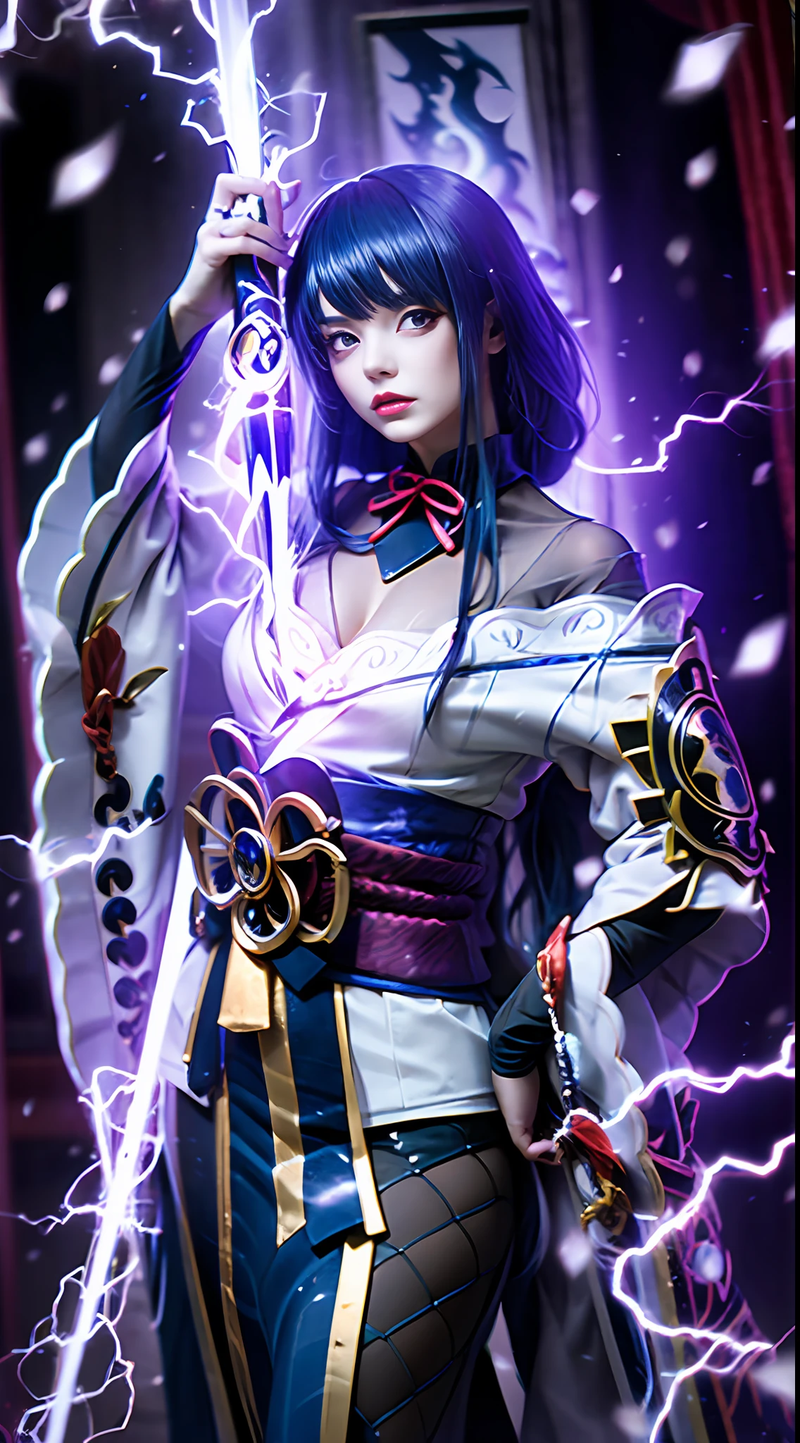 White-haired witch,Magic Lightning Crystal Dragon,