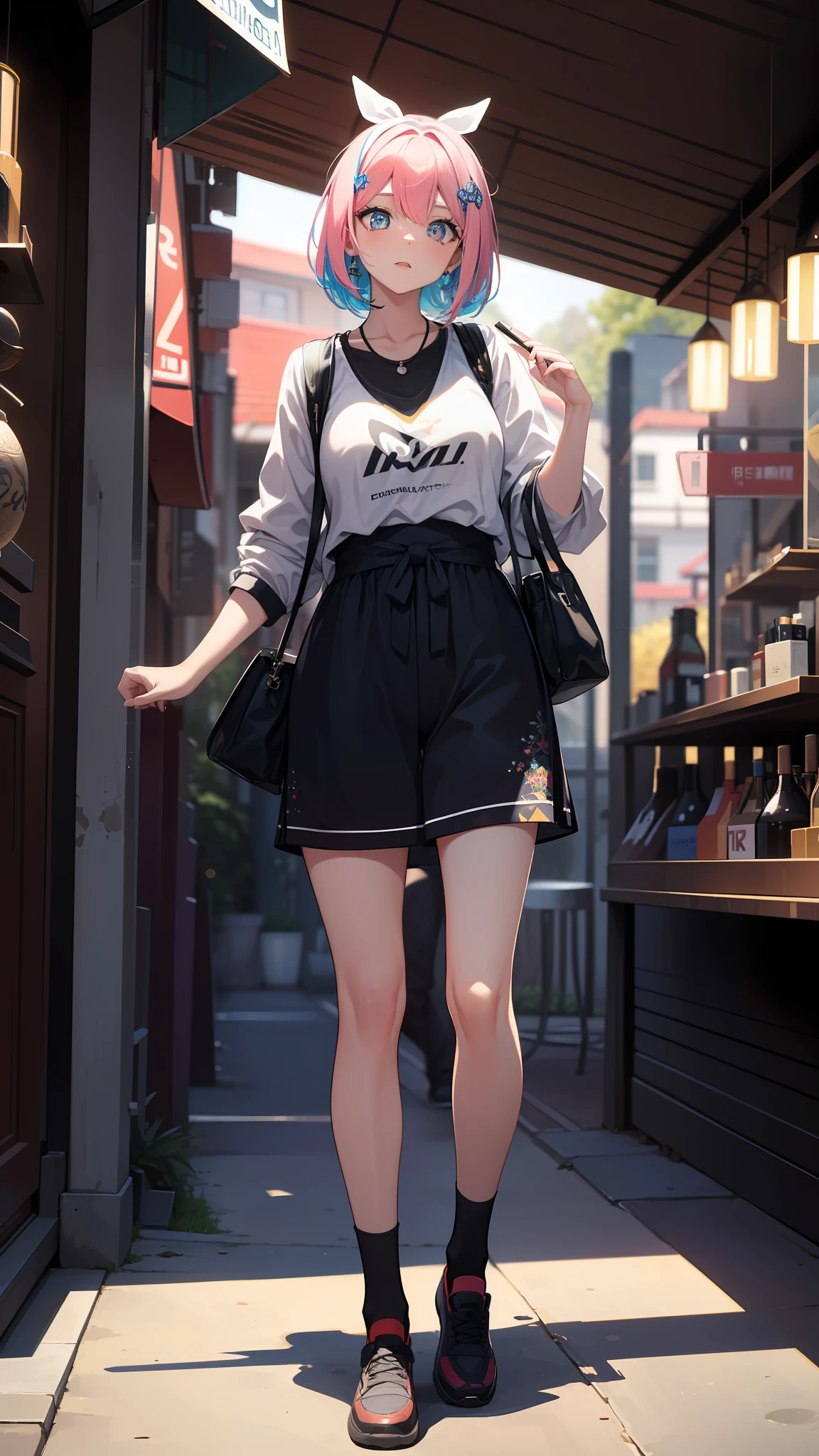 (8K,best qualtiy,tmasterpiece:1.4),A mature woman,(random hair style,Random hair color,random length hair,Random hair accessories),(random costume,Modern clothing,Summer clothes,leisure wear,Random trinkets),(Random pupil color,Complex pupil color),randome pose,(Wear socks of any kind,random colors,Random pattern,Random type,Random style),Random expressions,Random makeup,Random background,random place,Random lighting effects,Random graphic effects,Lots of details
