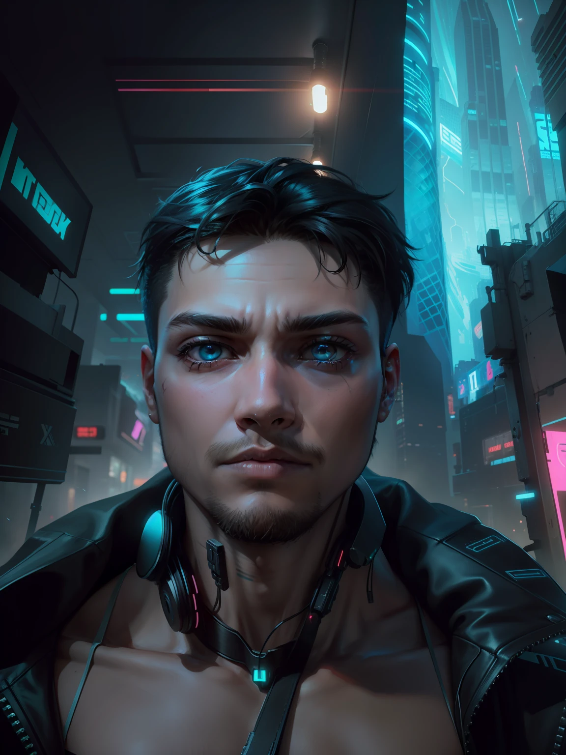 Cyberpunk style boy 4k boy full HD photo