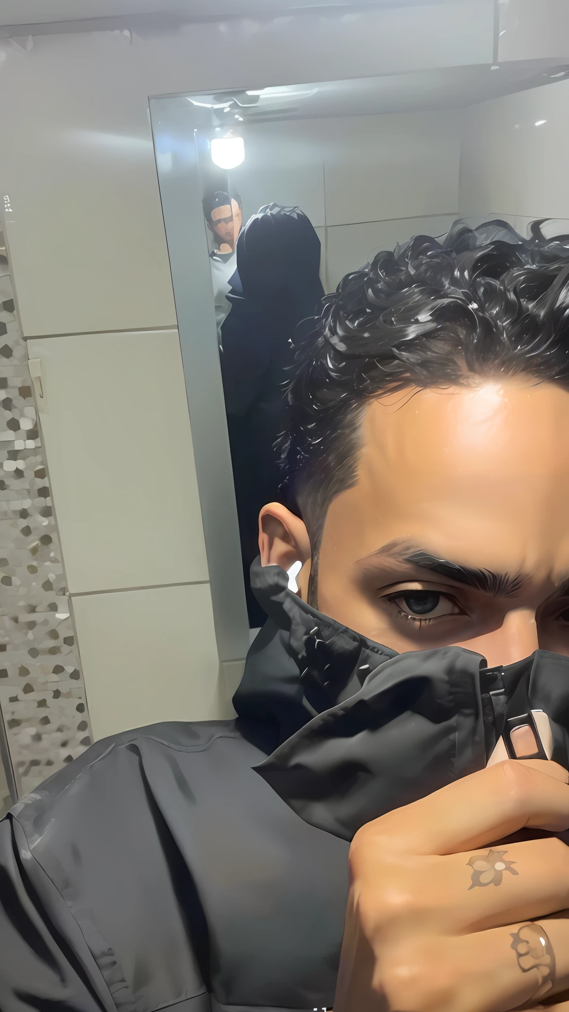 Foto black, estilo anime, 8k, melhor qualidade, homem, realista