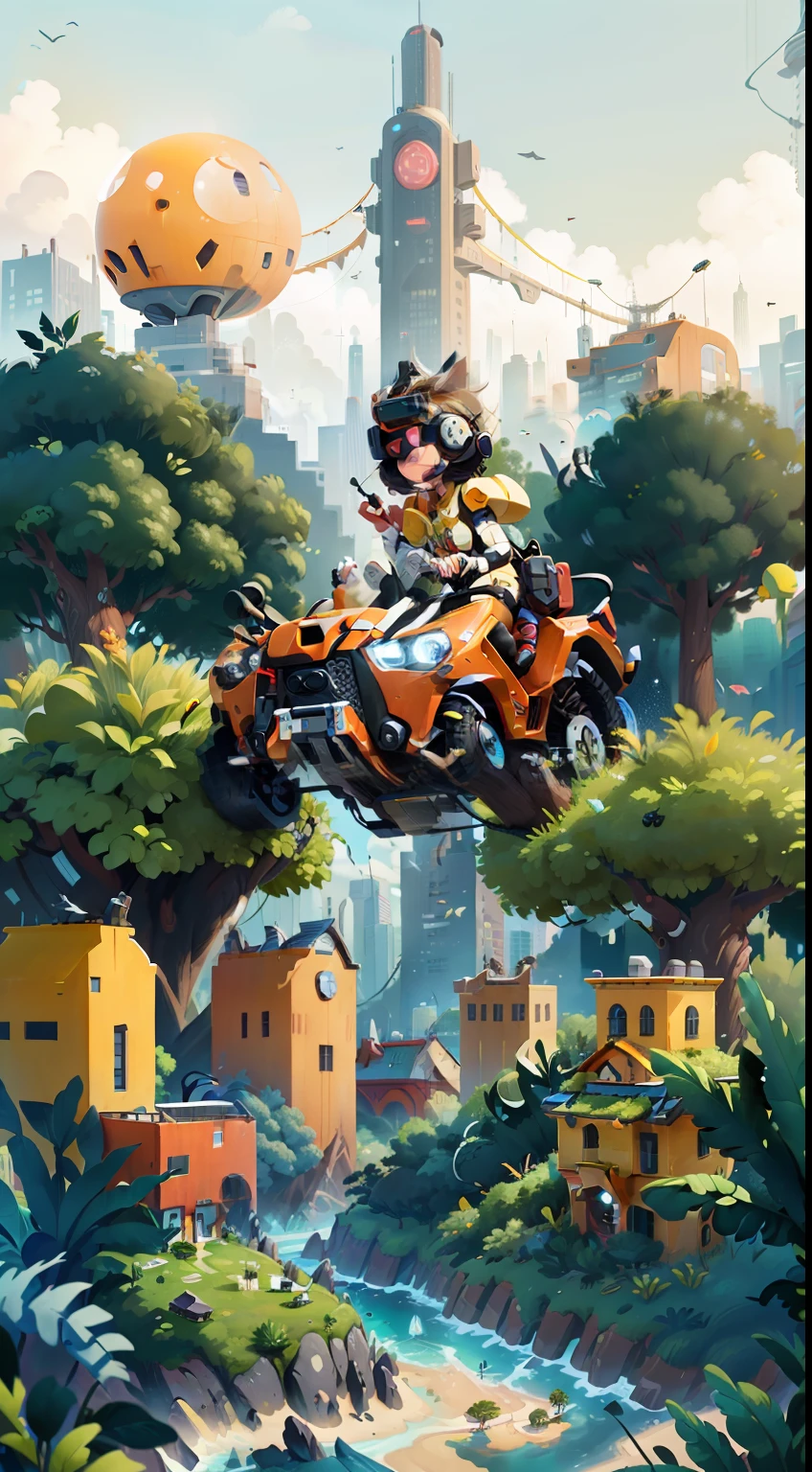City of the Future Intelligent Robot Virtual Reality Augmented Reality High-Tech Architecture Flying Car Suspension Vehicle Artificial Intelligence Bioengineering High-Speed Train Solar Technology Big Data Wearables Jetpack High Performance Devices