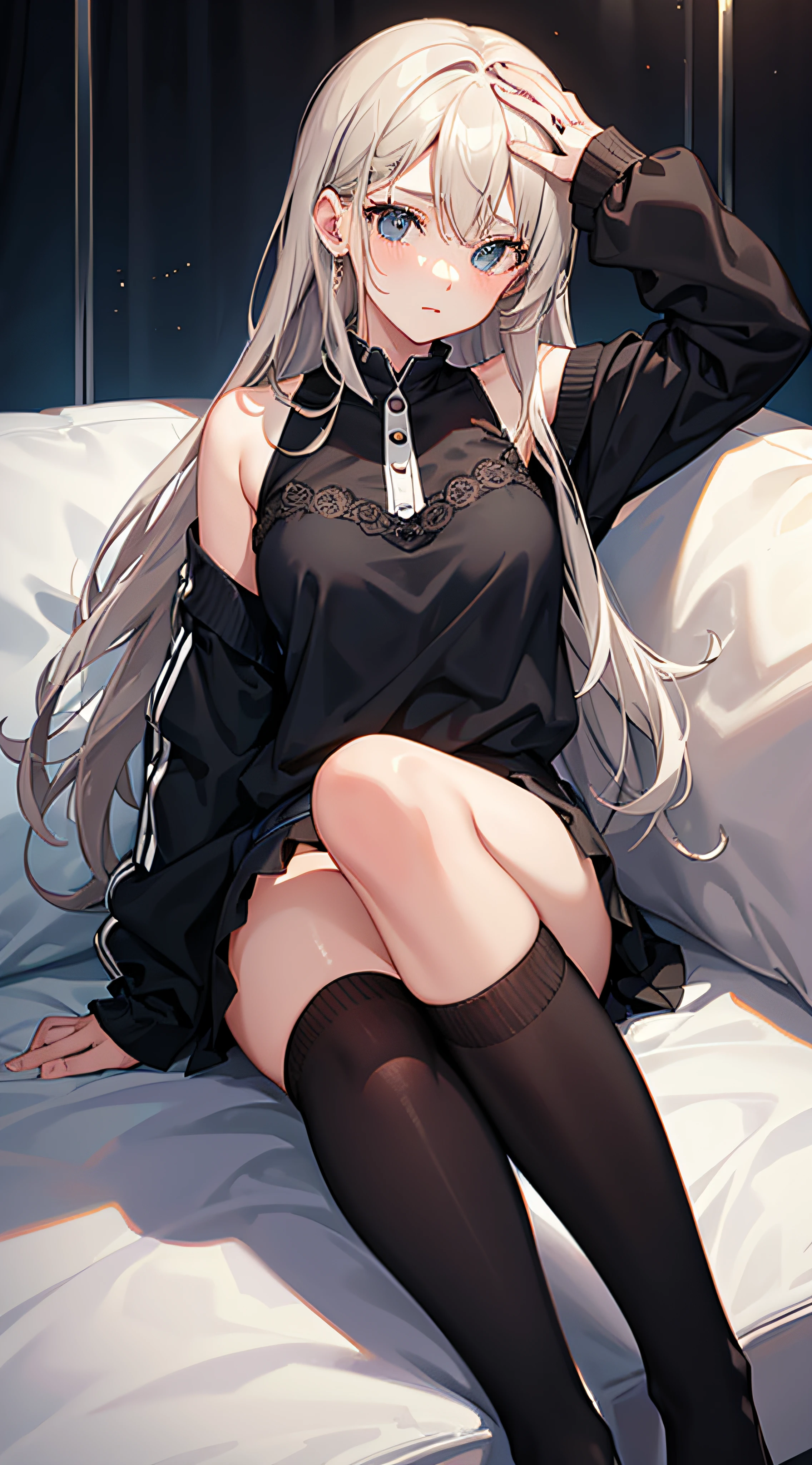 random gril, at sofa sleep