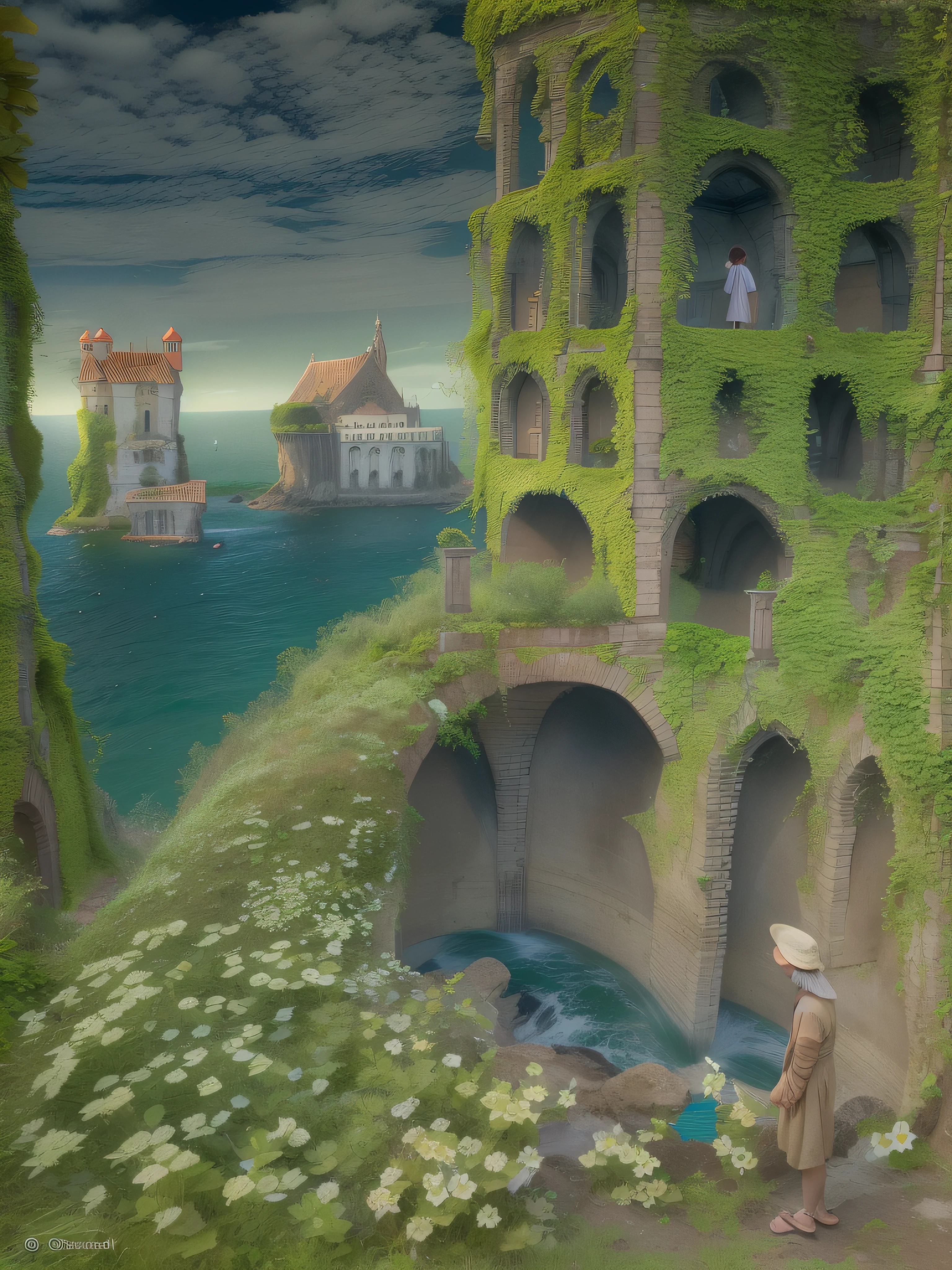 (0807) Today's Poem theme:
Beside a pumice isle in Baiae's bay,
And saw in sleep old palaces and towers
Quivering within the wave's intenser day,
All overgrown with azure moss and flowers