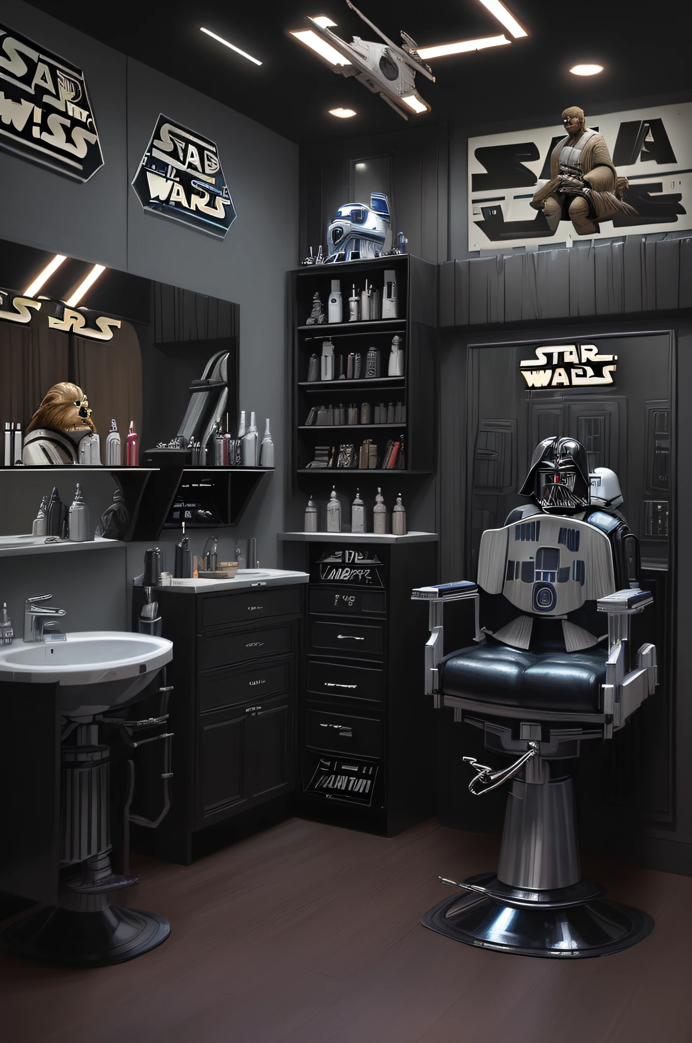 ((Star Wars-themed barbershop))