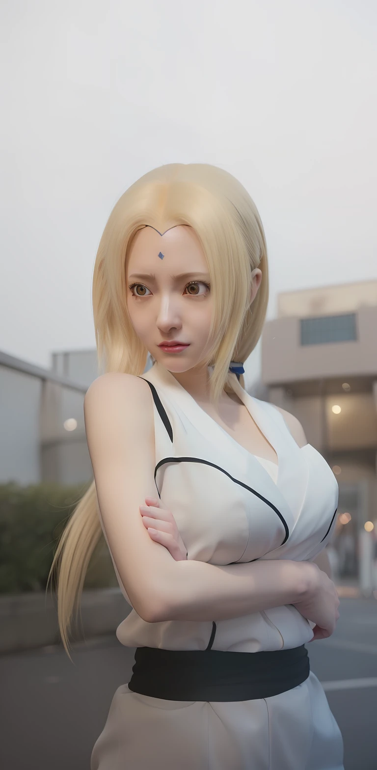 a close up of a person with a yellow shirt and yellow hair, realistic anime 3 d style, 3 d anime realistic, hyper realistic anime, realistic anime, anime girl in real life, anime cgi style, photorealistic anime, realistic anime artstyle, anime realism style, semi - realistic anime, realistic young anime girl, semi realistic anime, tsunade