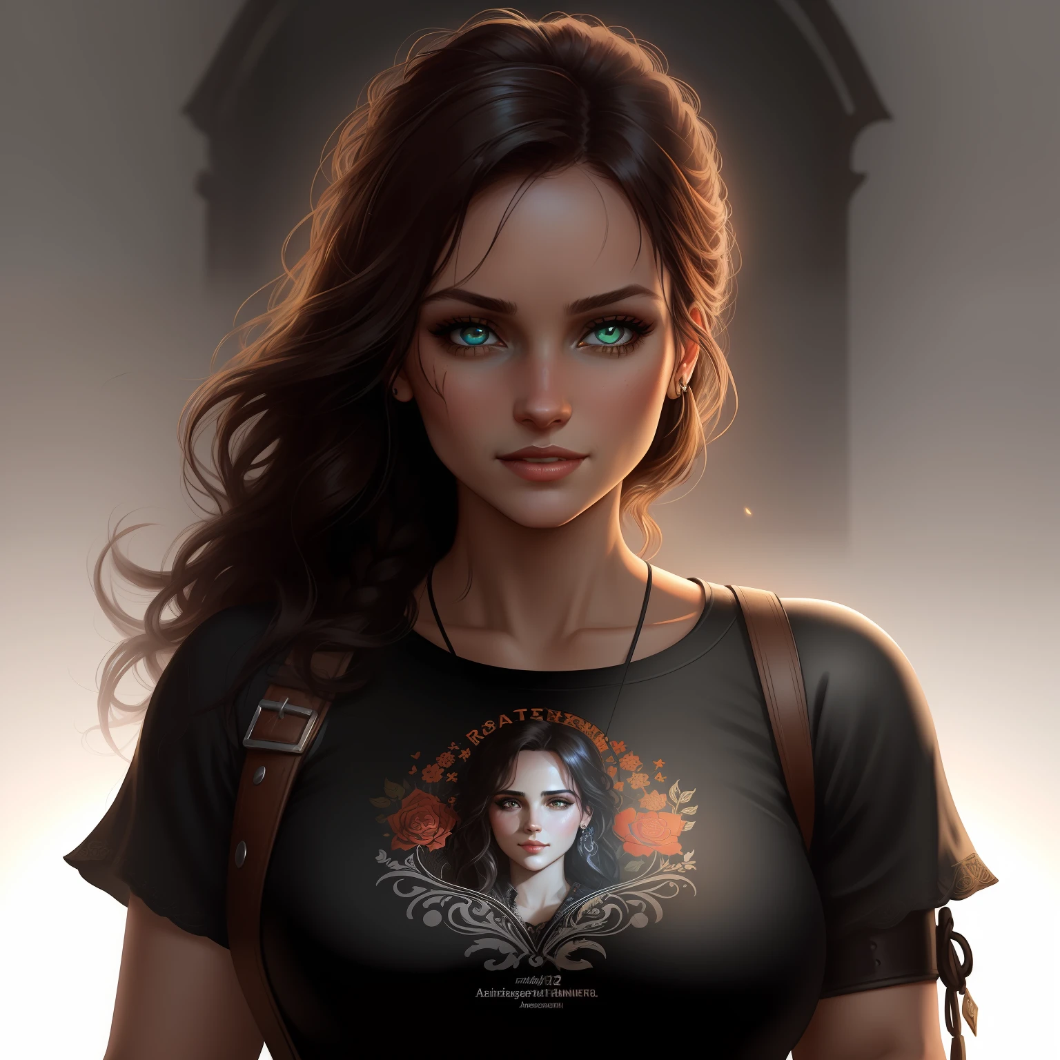 realism style, t-shirt design, centered artwork, 2D vector, watercolor, Lara Croft Tomb Raider, white background, Adobe Illustration, Trending on Artstation, hd, 8K, intricate details, vibrant eyes, gorgeous art, masterpiece, by Rafael Albuquerque , luminosity by REMBRANDT realism style, t-shirt design, centered art, 2D vector, floral theme, face of a beautiful Spanish woman smiling, white background, Adobe Illustration, Trending on Artstation, hd, 8K, intricate details, vibrant eyes, magnificent art, masterpiece , by Charlie Bowater, luminosity by REMBRANDT cartoon realism style, t-shirt design, centered artwork, 2D vector, gothic, sinister face of Jason Voorhees, suspenseful horror mood, white background, Adobe Illustration, Trending on Artstation, hd, 8K, intricate details, vibrant scary eyes, by Charlie Bowater, Luminosity by REMBRANDT