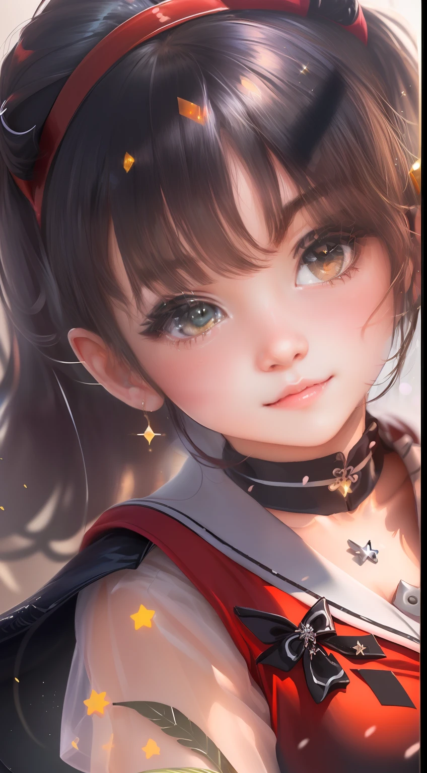 ((top-quality, 8K, ​masterpiece:1.4)), (Photorealsitic, Raw photography, Top image quality:1.5), beautiful  lighting, Movies in which girls shine, realistic shadow, huge filesize, Vibrant colors, Brilliant image quality, colourfull, Fantasia [hight resolution], (12-year-old beautiful girl:1.6), (Lori:1.2), (Junior Idol), Well-formed fingers, ((Cute pose with arms crossed behind back:1.5)), ((Glittering Perfect Beautiful Girl:1.3)), a handsome, a cool, (innocent smiles:1.2), ((Super Cute Super Beautiful Girl)), (Crisp and gentle eyes), dual, (with blush cheeks:1.4), ((morning、Beautiful girl with little devil wings and tail in transparent sexy black sailor suit:1.4)), ((Cute red hair with shortcuts:1.2)), ((Show me your cute naughty ass:1.4)), Perfect and beautiful body, Lovely room, Innocent Girl, Japan beautiful girl, Shines