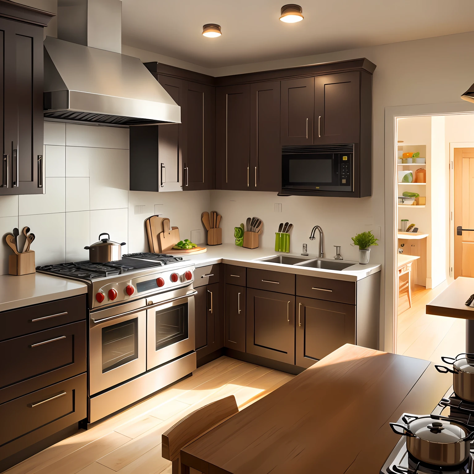 Robot kitchen for cooking