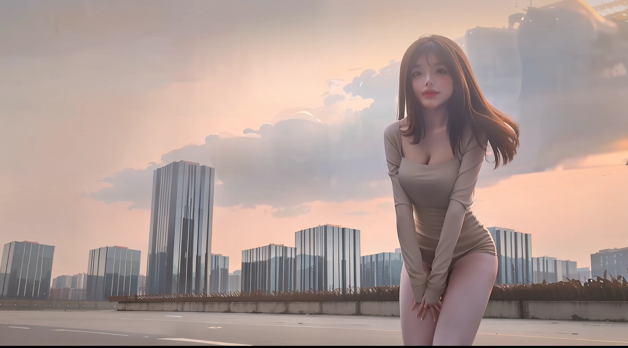Angel beautiful girl,brunette color hair,Outdoor airport,standing on your feet,Spread your legs,nedium breasts,Naked,dewpoint,8K maximum resolution,Best quality at best,tmasterpiece,realisticlying,Slim,Peeing