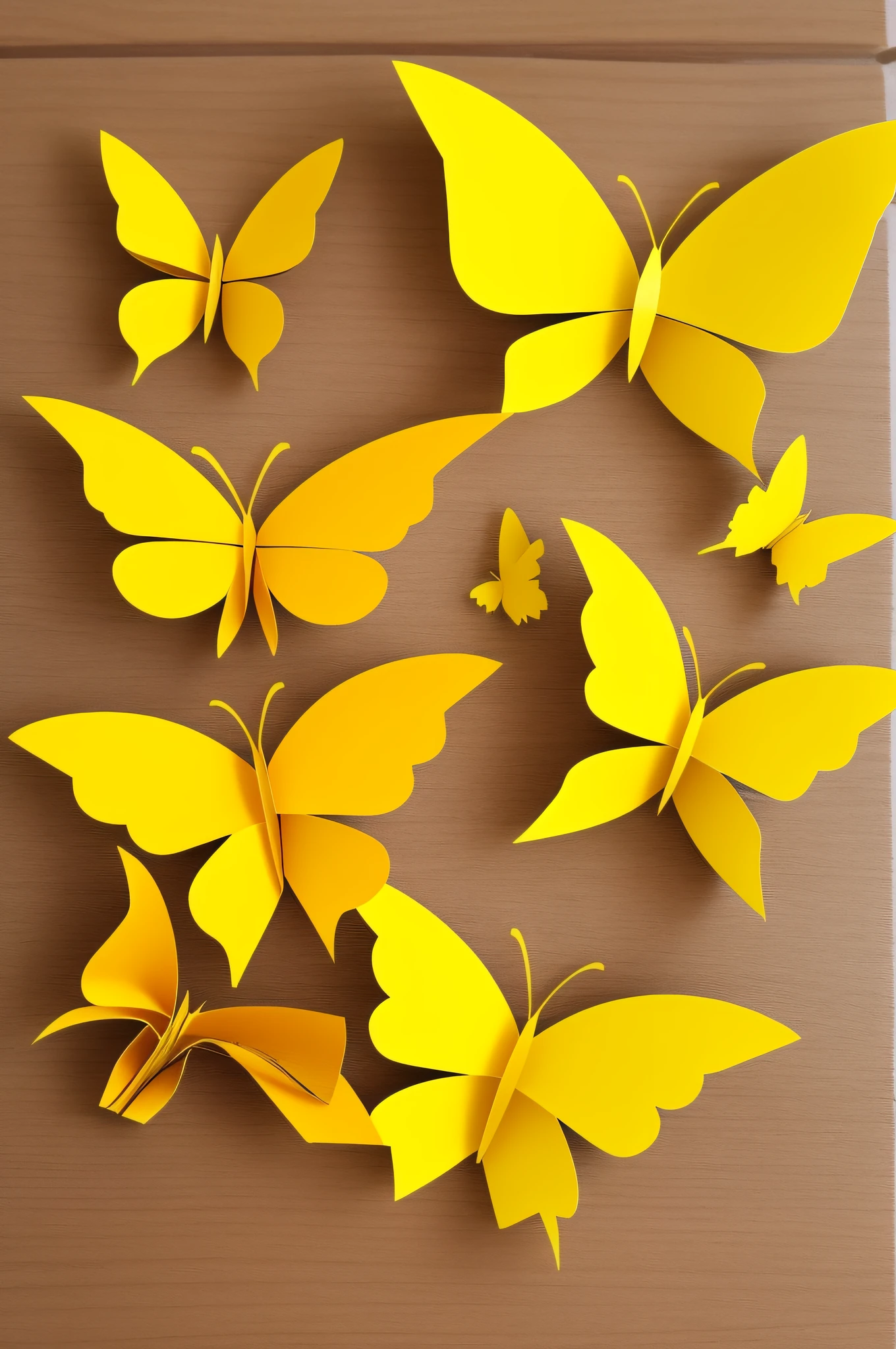 Draw a yellow butterfly with wings made from pages of a notebook or notepad. ( artesanato personalizado) ( papelaria personalizada 0.