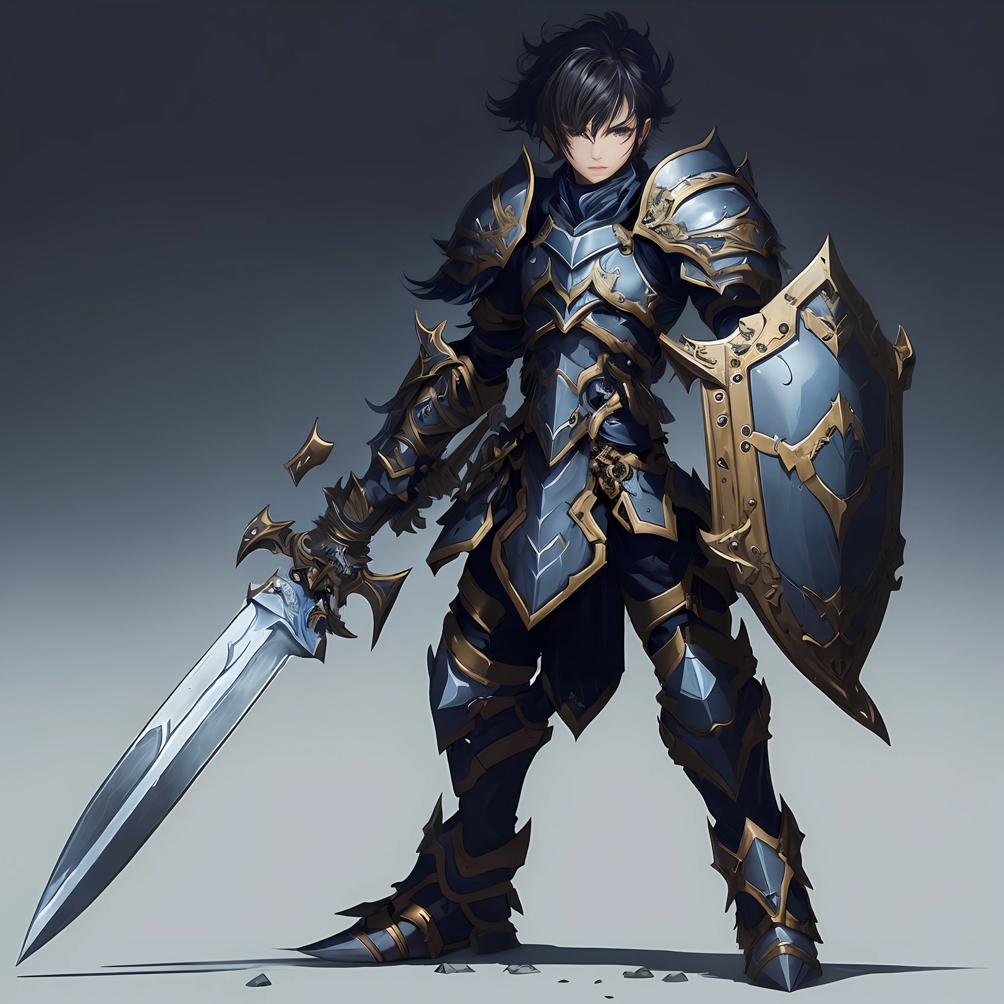 Close-up of a person with a sword and armor, a human male paladin, Malepaladin, fantasy paladin, epic paladin armor, Strong Fantasy Night, Paladin Armor, grimdark paladin, pale black armor, Armored Warrior, Fantasy warriors in full armor, warrior character design, fantasy knight, male warrior, rpg character art, sharp edged black armor