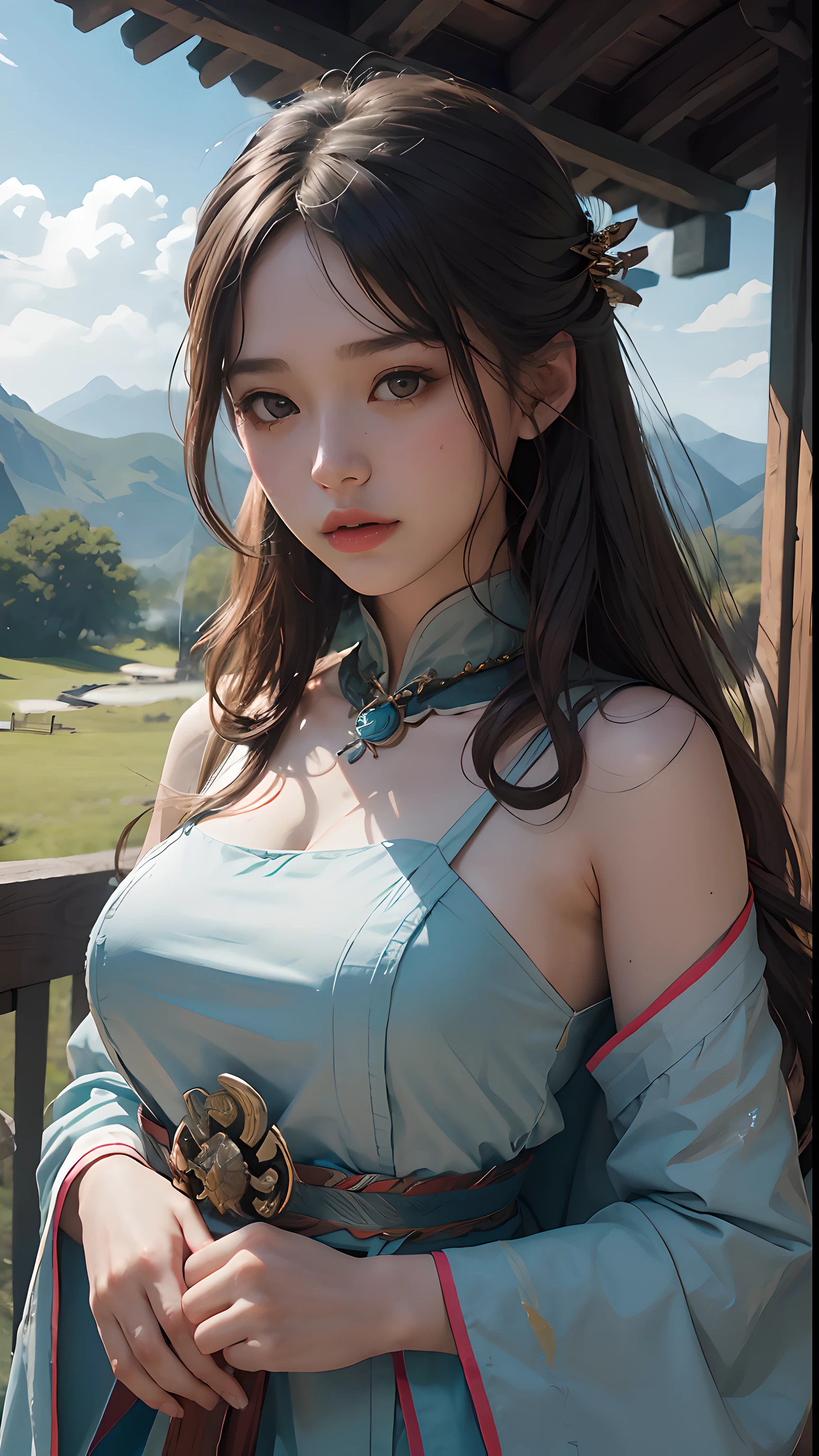 (1girl:1.3),solo,__body-parts__,
official art, unity 8k wallpaper, ultra detailed, beautiful and aesthetic, beautiful, masterpiece, best quality,Fantastical Atmosphere, Calming Palette, Tranquil Mood, Soft Shading,
Miko priestess, charm spell, talisman familiar, shrine maiden duties,
