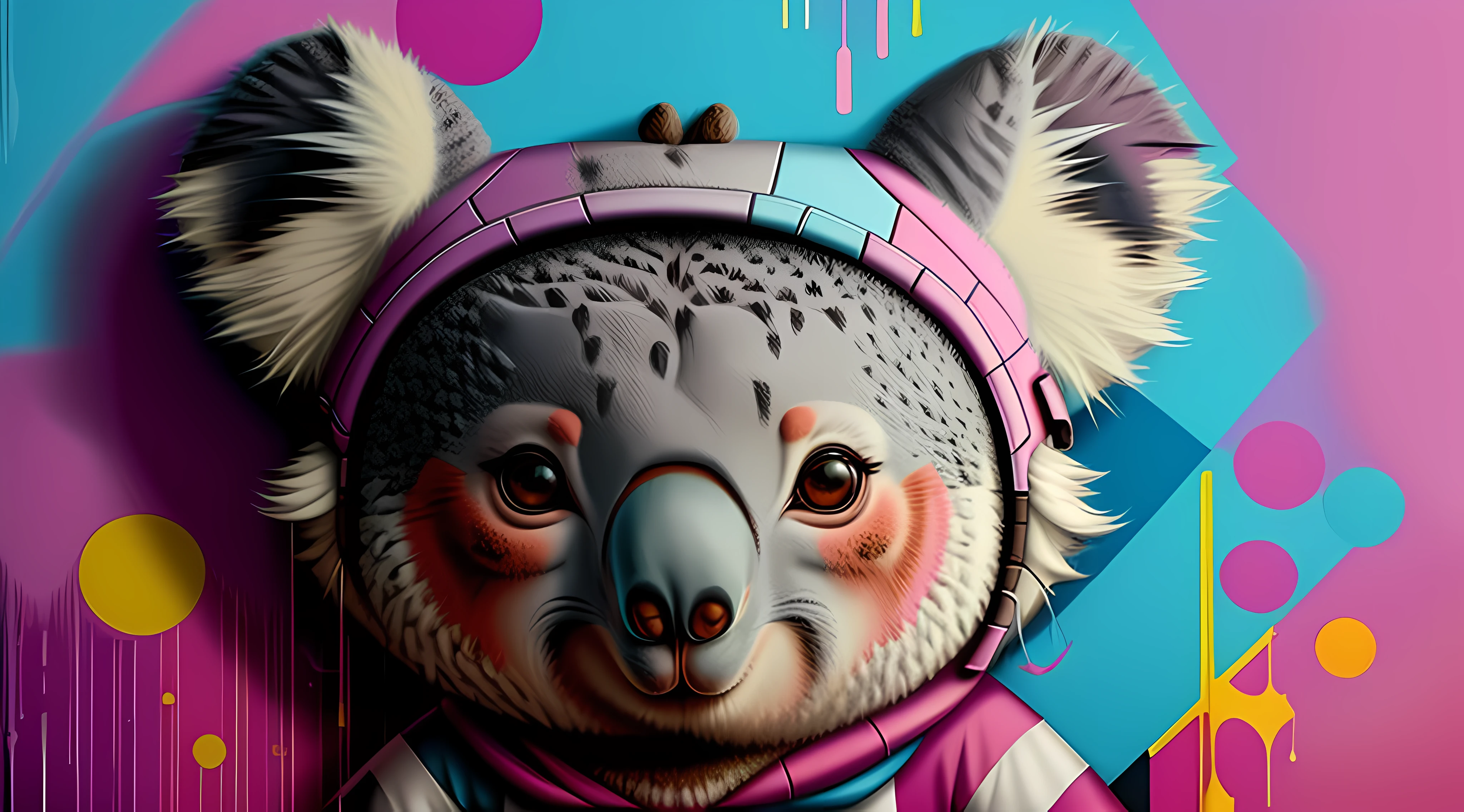 (Koala), Eduardo Kobra padding ,wall PORTRAIT geometric multidimensional, art, chibi,
yang08k, beautiful, colorful,
masterpieces, top quality, best quality, official art, beautiful and aesthetic,