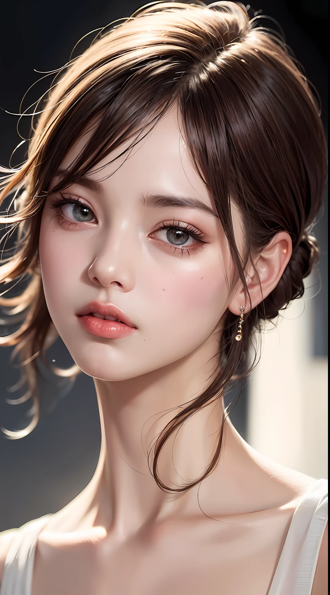 (8k, RAW photo, photorealistic:1.25) ,( lipgloss, eyelashes, gloss-face, glossy skin, best quality, ultra highres, depth of field, chromatic aberration, caustics, Broad lighting, natural shading, Kpop idol) looking at the audience With serenity and goddess-like bliss,