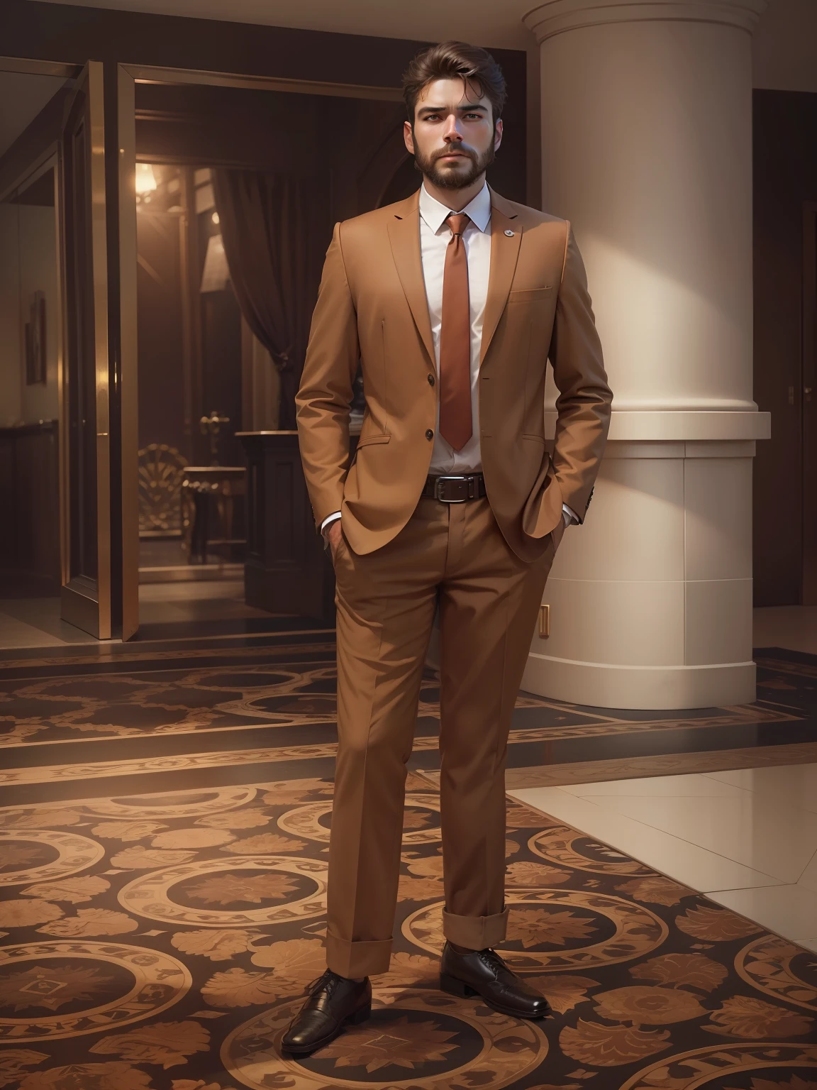 Change background and picture should be realistic face should be realistic guy should be dashing who stands in picture and picture quality should be 4k