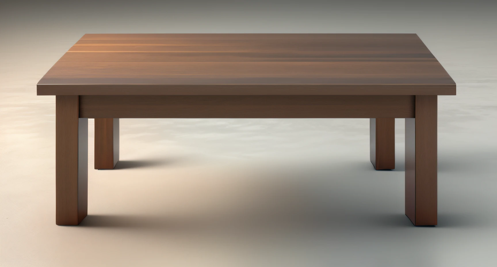 A brown table,It has wooden table tops and legs,