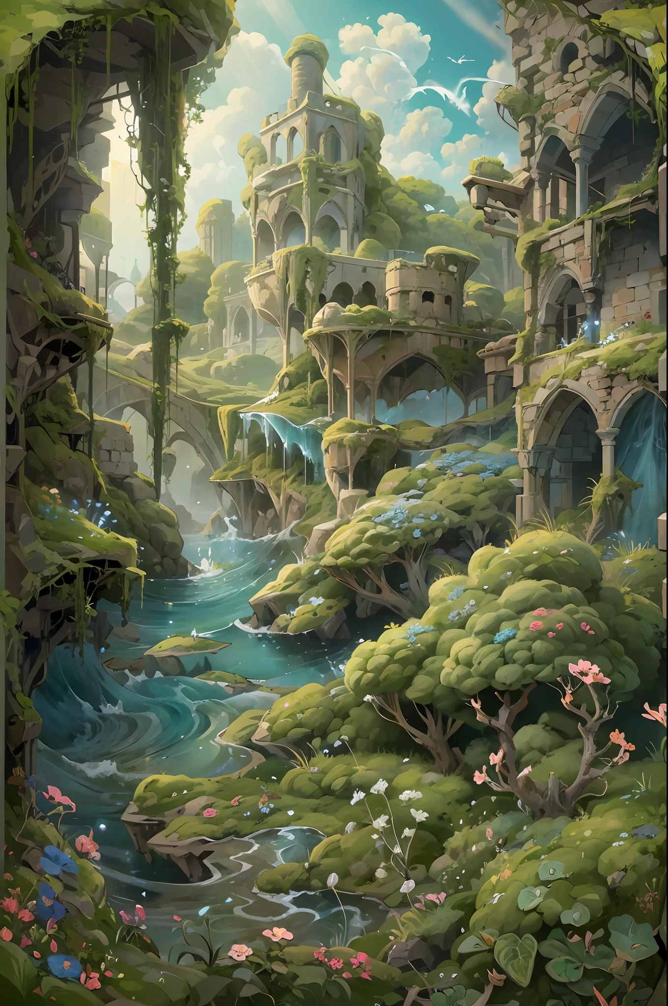 Beside a pumice isle in Baiae's bay,
And saw in sleep old palaces and towers
Quivering within the wave's intenser day,
All overgrown with azure moss and flowers