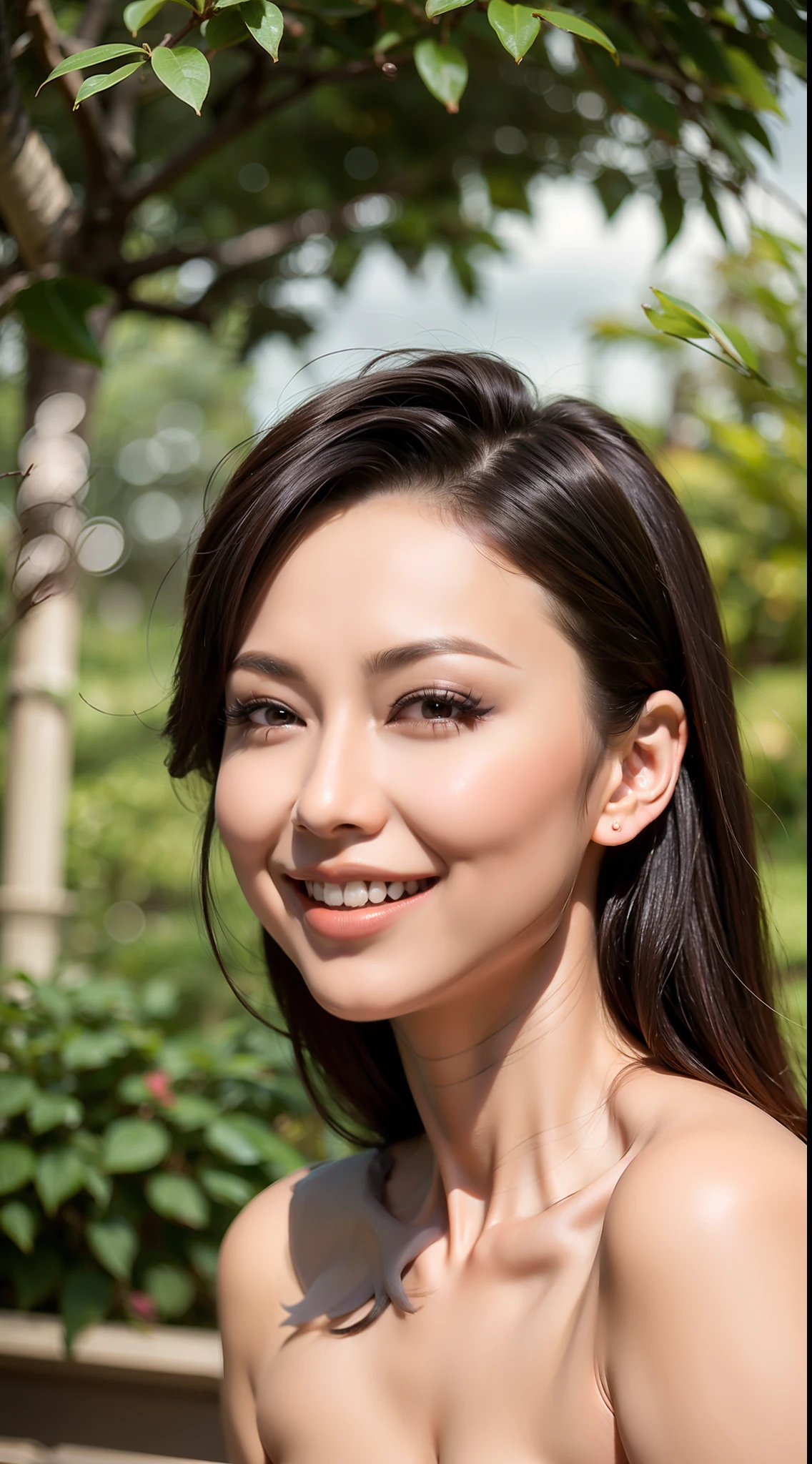 Fashion model 20 years old [[[[closeup cleavage]]]], [[[[boobgasm]]]], [[[[coll]]]], [[[[bshoulders]]]], perfect  eyes, Perfect iris，Perfect lips，perfect teeth，Perfect skin，with fair skin，Long face，slender nose，Soft front light，hdr，Movie girl，Casual，The background is outdoor，Flowers and greenery，（pastel colour：1.2）