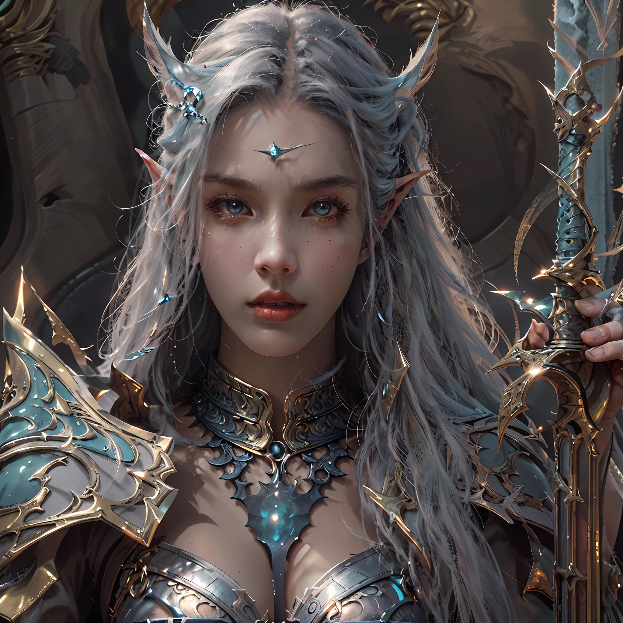 high details, best quality, 8k, [ultra detailed], masterpiece, best quality, (extremely detailed), full body, ultra wide shot, RAW, photorealistic, fantasy art, dnd art, rpg art, realistic art, a wide angle picture of an epic female elf, arcane warrior, warrior of magic, fighter of the arcana, full body, [[anatomically correct]] full body (1.5 intricate details, Masterpiece, best quality) casting a spell (1.5 intricate details, Masterpiece, best quality), casting an epic spell, [colorful magical sigils in the air],[ colorful arcane markings floating] (1.6 intricate details, Masterpiece, best quality) holding an [epic magical sword] (1.5 intricate details, Masterpiece, best quality) holding epic [magical sword glowing in red light] (1.5 intricate details, Masterpiece, best quality). in fantasy urban street (1.5 intricate details, Masterpiece, best quality), a female beautiful epic elf wearing elven leather armor (1.4 intricate details, Masterpiece, best quality), high heeled leather boots, ultra detailed face,  thick hair, long hair, dynamic hair, fair skin intense eyes, fantasy city background (intense details), sun light, backlight, depth of field (1.4 intricate details, Masterpiece, best quality), dynamic angle, (1.4 intricate details, Masterpiece, best quality) 3D rendering, high details, best quality, highres, ultra wide angle