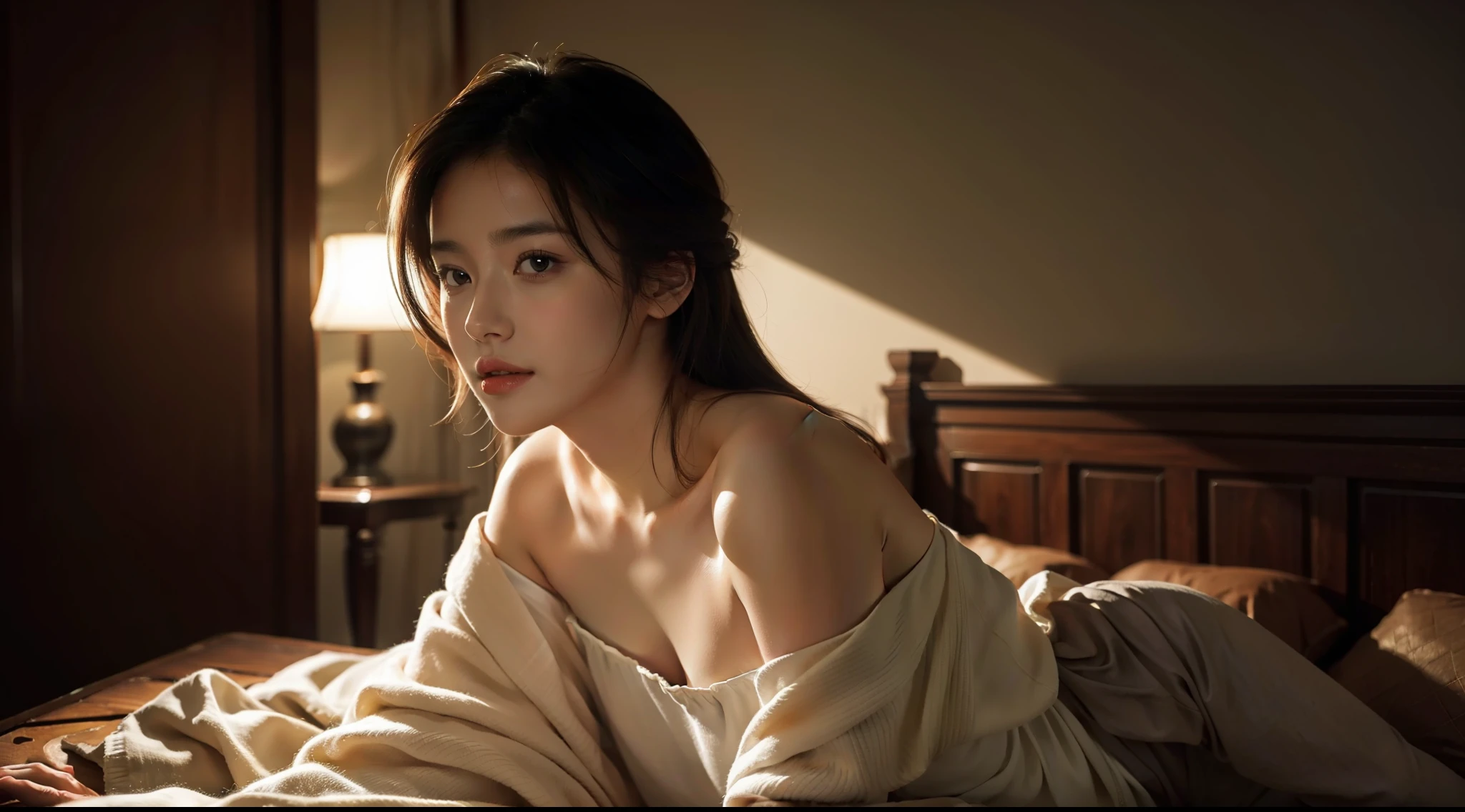 Best quality, masterpiece, ultra high res, (photorealistic:1.4), raw photo, 1girl, off shoulder