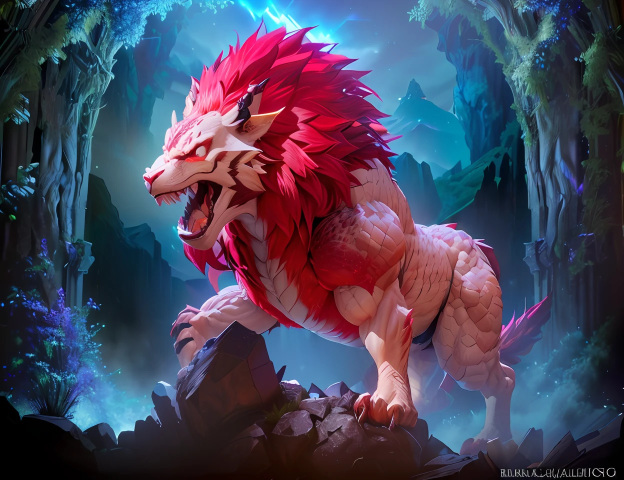muscle, male, (dragon head:1.0), furry, kemono, photo, realism, cgi, (fighting pose:1.2), tekken, eye glow, broad waist, nipple, gold hair, (baki:1.2), teeth, (steam:1.0), high detail, masterpiece, (HDR)(wallpaper)(movie lighting)(sharp focus), masterpiece, best quality, (extremely detailed CG unity 8k wallpaper), (best quality)