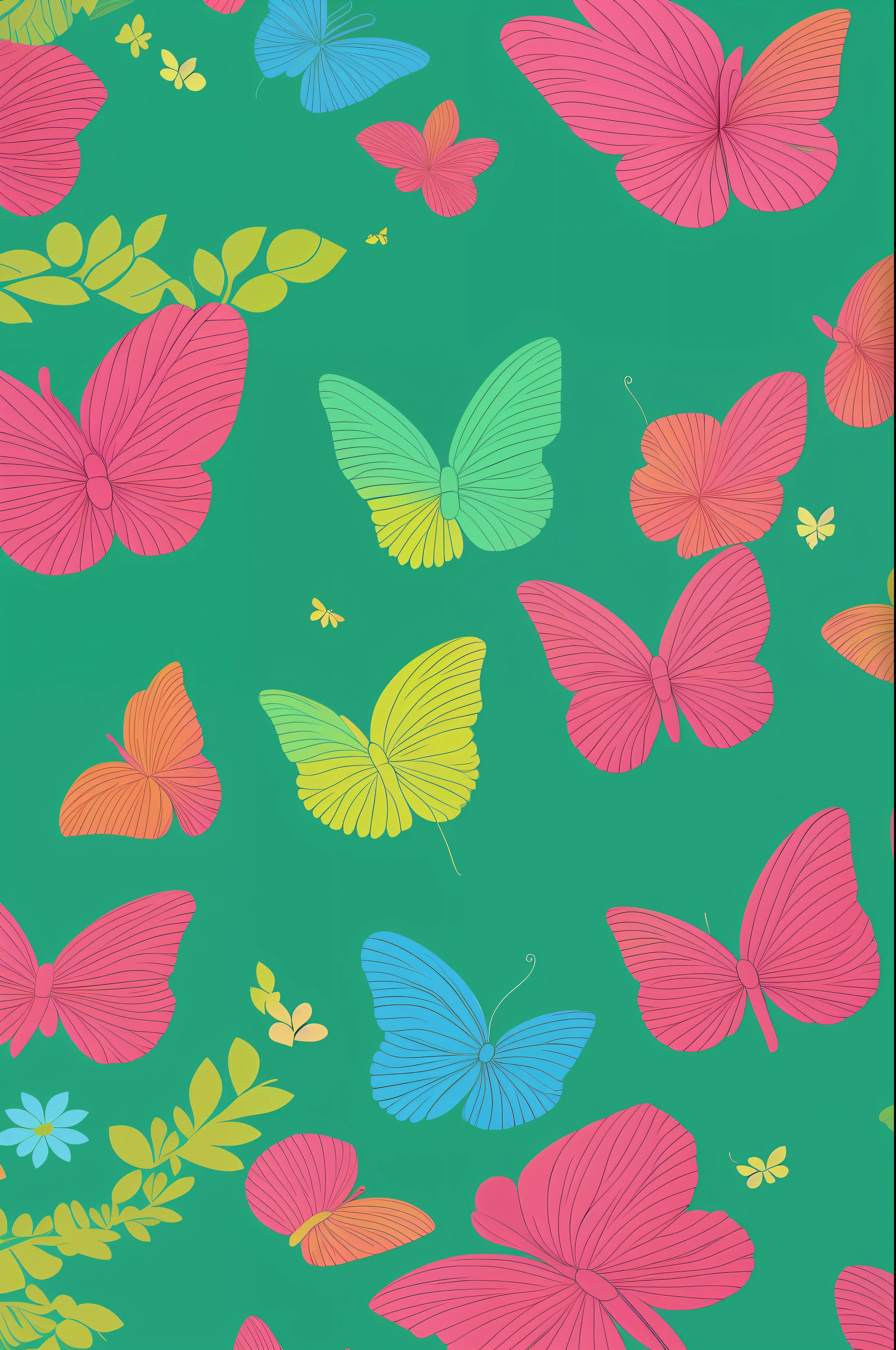 borboletas voando no ar com um fundo verde, borboletas voando, Borboletas, butterflies floating in the sky, arte pop borboleta, design de papel de parede, borboletas brilhantes, papel de parede do iphone, papel de parede!, wallpaper mobile, arte de fundo, fundo do iphone, fundo colorido, turquesa rosa e verde, borboletas e vermes, fundo do papel de parede, papel de parede do telefone, borboleta, summer color pattern, papel de parede bonito do iphone