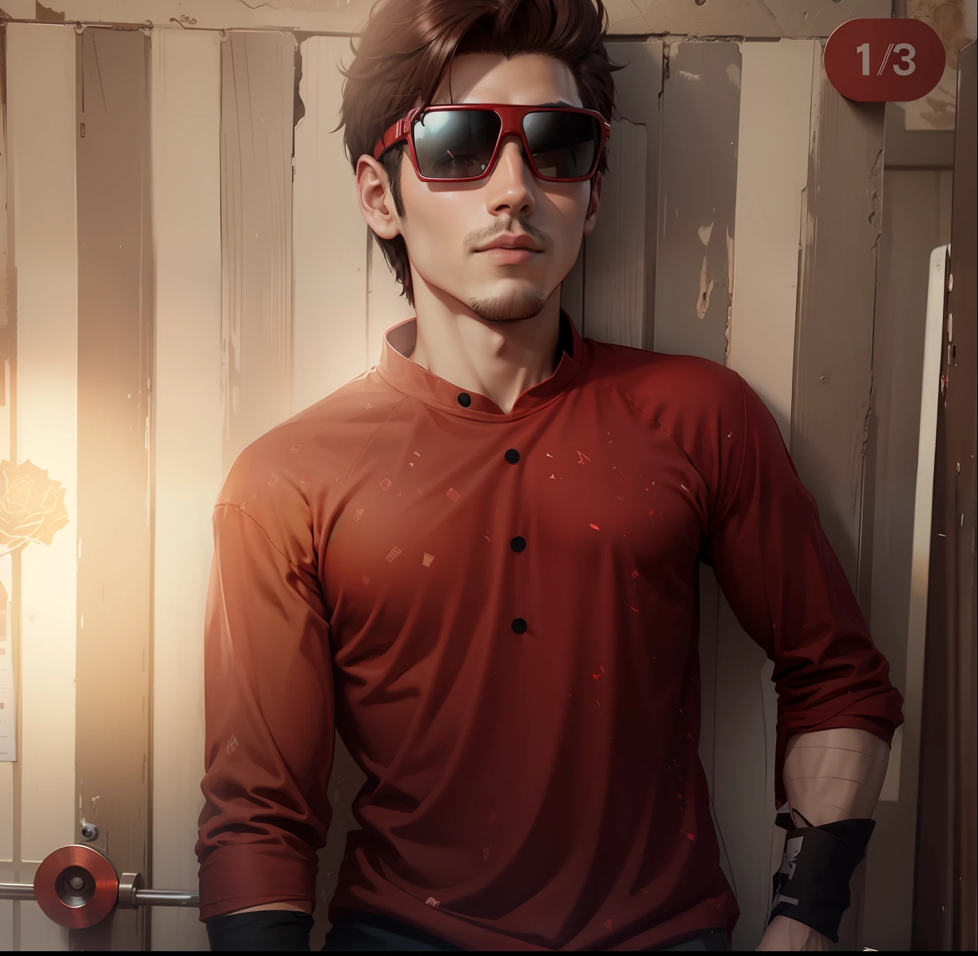His T-shirt ar red and hi was anime.    Male
