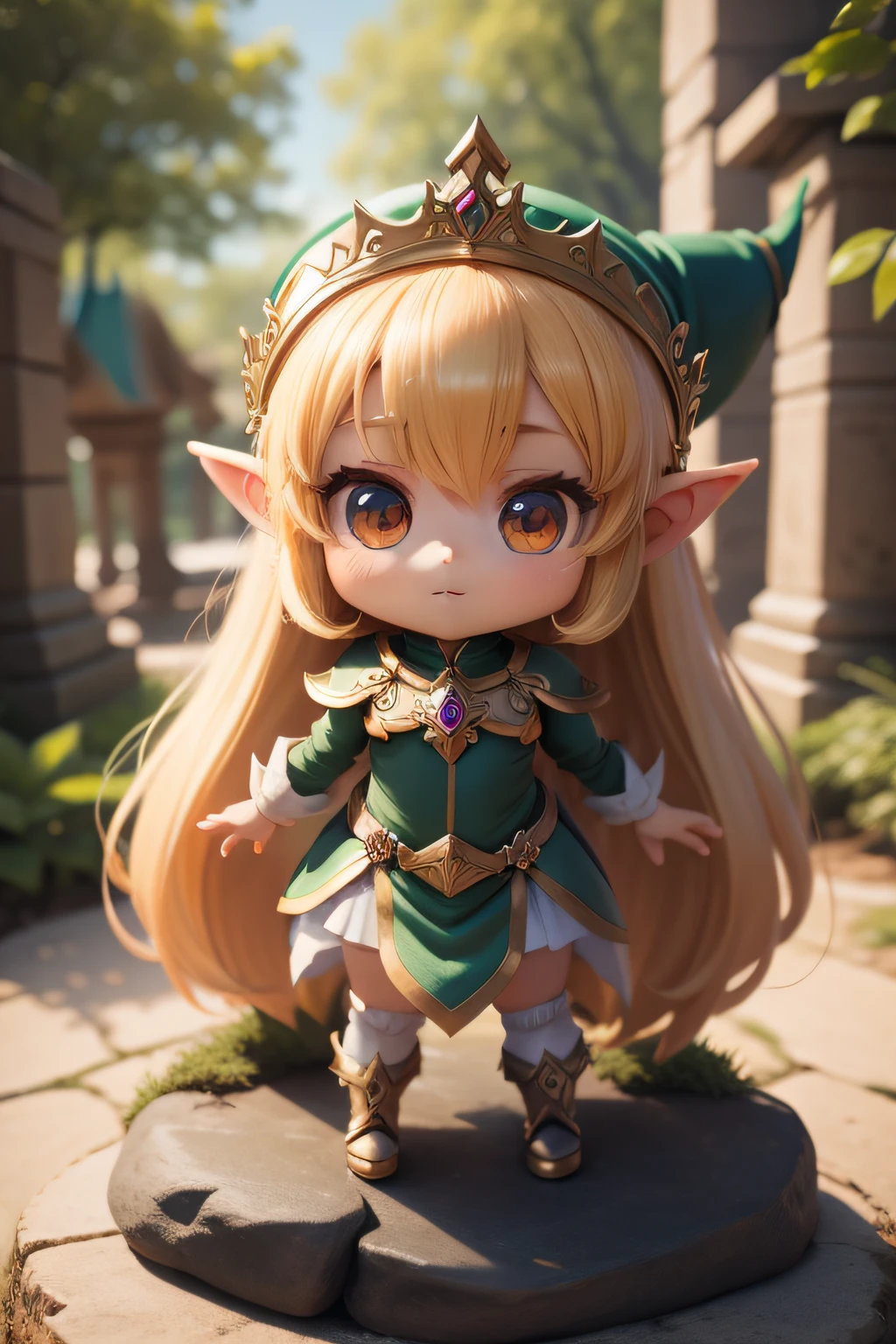chibi sd elf princess, front and bacl, front and back, front and back, front and back