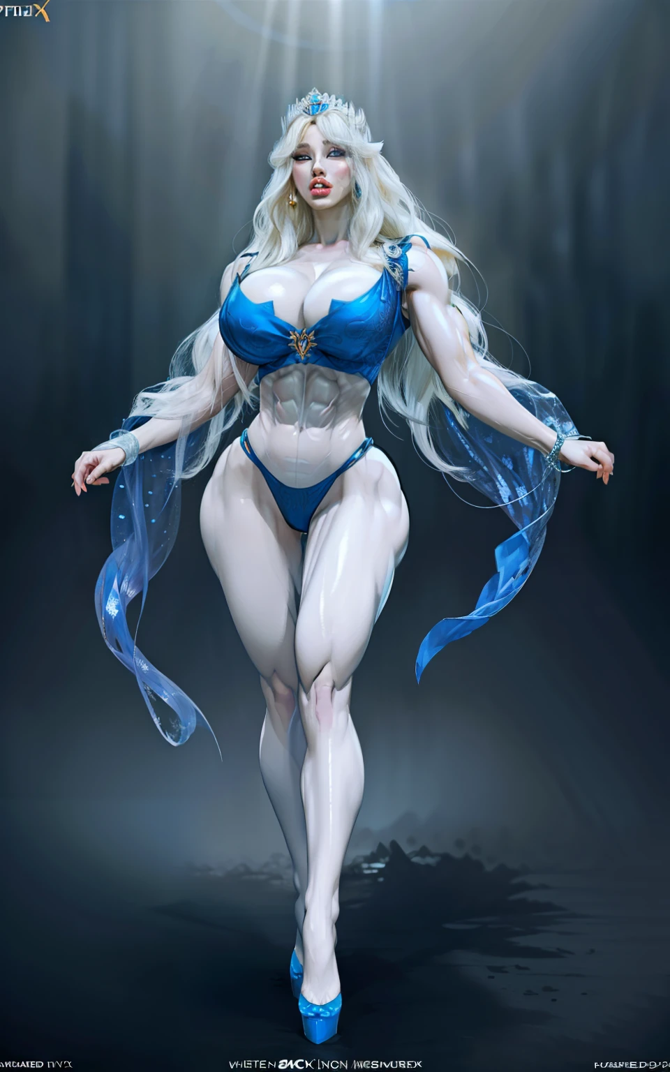 anime style, (((human))) princess She-ra with (((white skin))) and (((smoldering eyes))). Her (((tiara curve elegantly backwards))), 8k, 4k, Unreal Engine 5, octane render, trending on pixiv, fanbox, skeb, masterpiece, ((slendered abs )),(gigantic breasts:1.1), (petite), wide hips, (full lips:1.5), smooth soft skin, big dreamy eyes, beautiful intricate gold hair, anime wide eyes, soft lighting, concept art, digital painting,