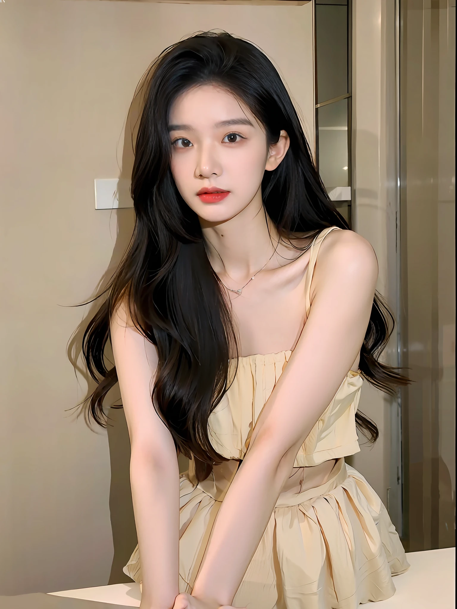 Best quality at best，tmasterpiece，超高分辨率，Textured skin，The is very detailed，awardwinning，high detal，（realisticlying：1.4），teens girl，Juvenile，Clear eyes，Pupil correction，A detailed eye