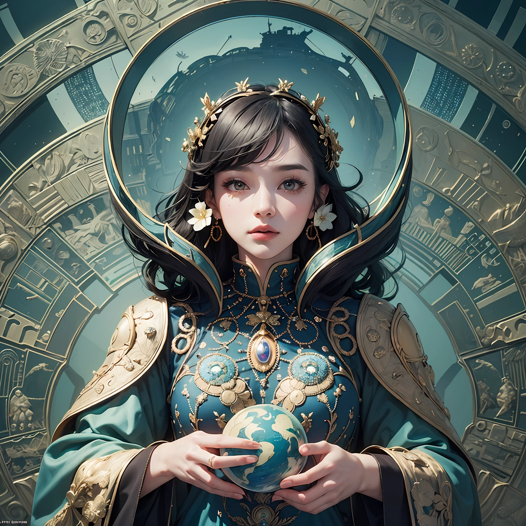 (Masterpiece, Award winning, Highest Quality:1.2), woman making a Sci-Fi Stargate , amazing , by Chiho Aoshima, (highly intricate details, refined illustration:1.4), 16k, UHD, HDR,(Masterpiece:1.5), (best quality:1.5)