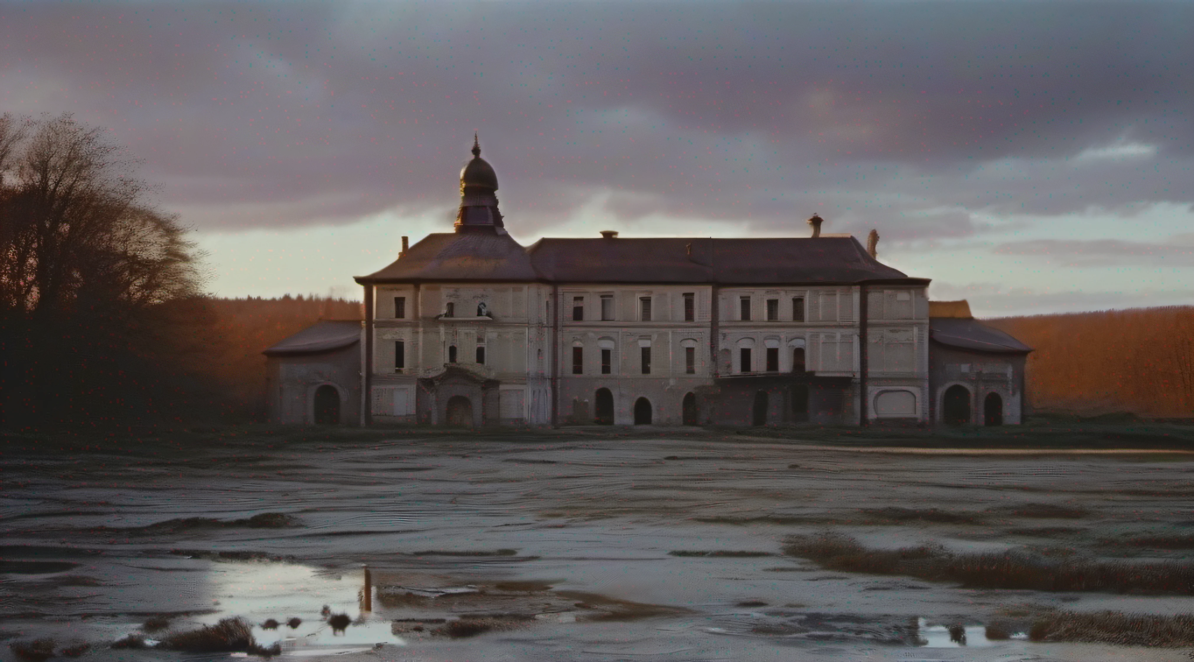 Majestic aerial shot at dusk in 'The Great Convent': The Oscar-winning film for Best Cinematography in 2023, directed by the visionary Andrei Tarkovsky. The AI specialized in image, equipped with an Arri Alexa camera and a 16mm lens, takes you on a hauntingly poetic journey from atop the ancient, dilapidated, and grimy ruins of the convent, nestled amidst a desolate and overgrown forest. Under Tarkovsky's masterful direction, the scene comes alive with enigmatic beauty and philosophical depth.
As the sun sets on the horizon, its warm golden rays paint the sky with orange and purple hues, casting an ethereal glow upon the weathered walls and broken windows of the forsaken building. Moss-covered stones and crumbling pillars stand as silent witnesses to the passage of time and the mysteries that lay buried within.
The camera glides gracefully through the melancholic atmosphere, capturing each detail with a poetic eye, revealing the poignant contrast between the fading grandeur of the past and the encroaching forces of nature. Tarkovsky's unique style weaves introspective contemplation into every frame, inviting the audience to reflect on the profound themes of existence and memory.
This captivating aerial shot is a true visual masterpiece, skillfully portraying the melancholy and nostalgia that envelops 'The Great Convent.' Under Andrei Tarkovsky's visionary direction, the film earned the prestigious Academy Award for Best Cinematography, showcasing the profound beauty that can be found even amidst ruin and decay, leaving a lasting impression on the hearts and minds of its viewers. 16k ultra realistic