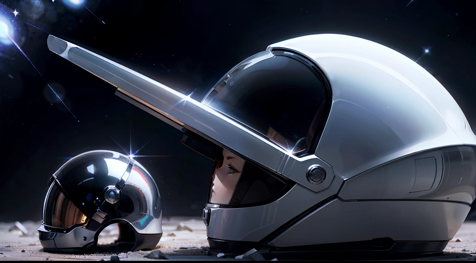 Chrome spacesuit,The shell is broken,glittery