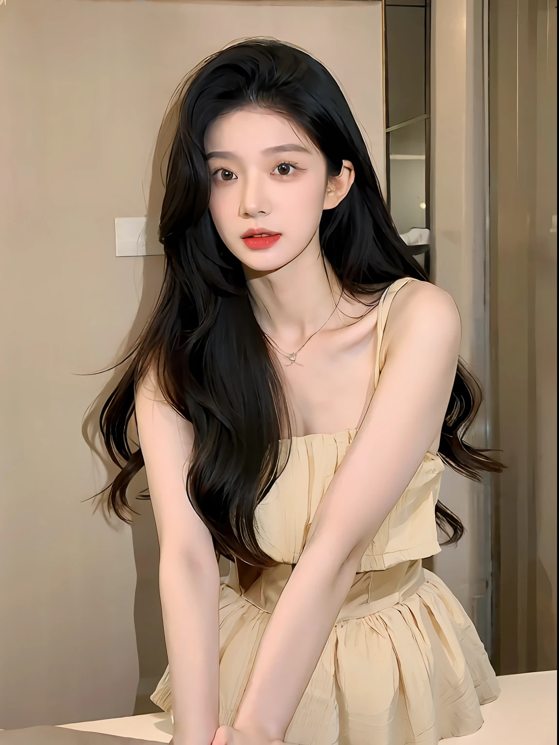 Best quality at best,tmasterpiece,超高分辨率,Textured skin,The is very detailed,awardwinning,high detal,(realisticlying:1.4),teens girl,Juvenile,Clear eyes,Pupil correction,A detailed eye