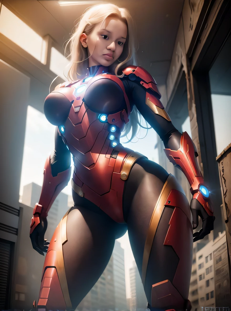 um close up de uma mulher de terno posando para uma foto, inspirado em Marek Okon, armadura vermelha, cybernetic suit, Senhora na armadura vermelha, Zenkai de corpo inteiro! terno asuka, Artgerm extremamente detalhado, cyber suit, Asuka Langley Sohryu, Asuka Langley, armadura impressionante,  em mecha cyber armor