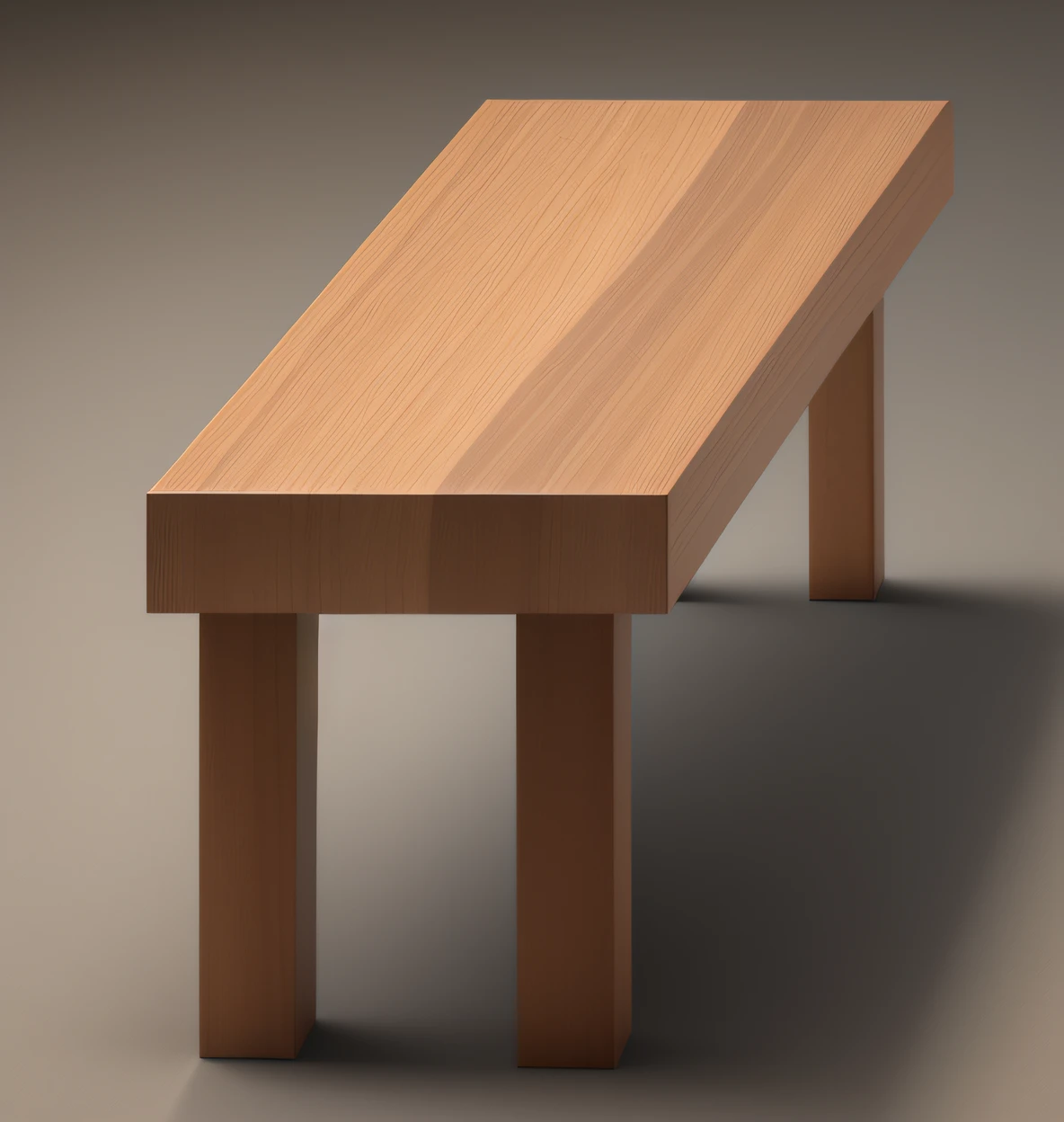 A brown table，It has wooden table tops and legs,