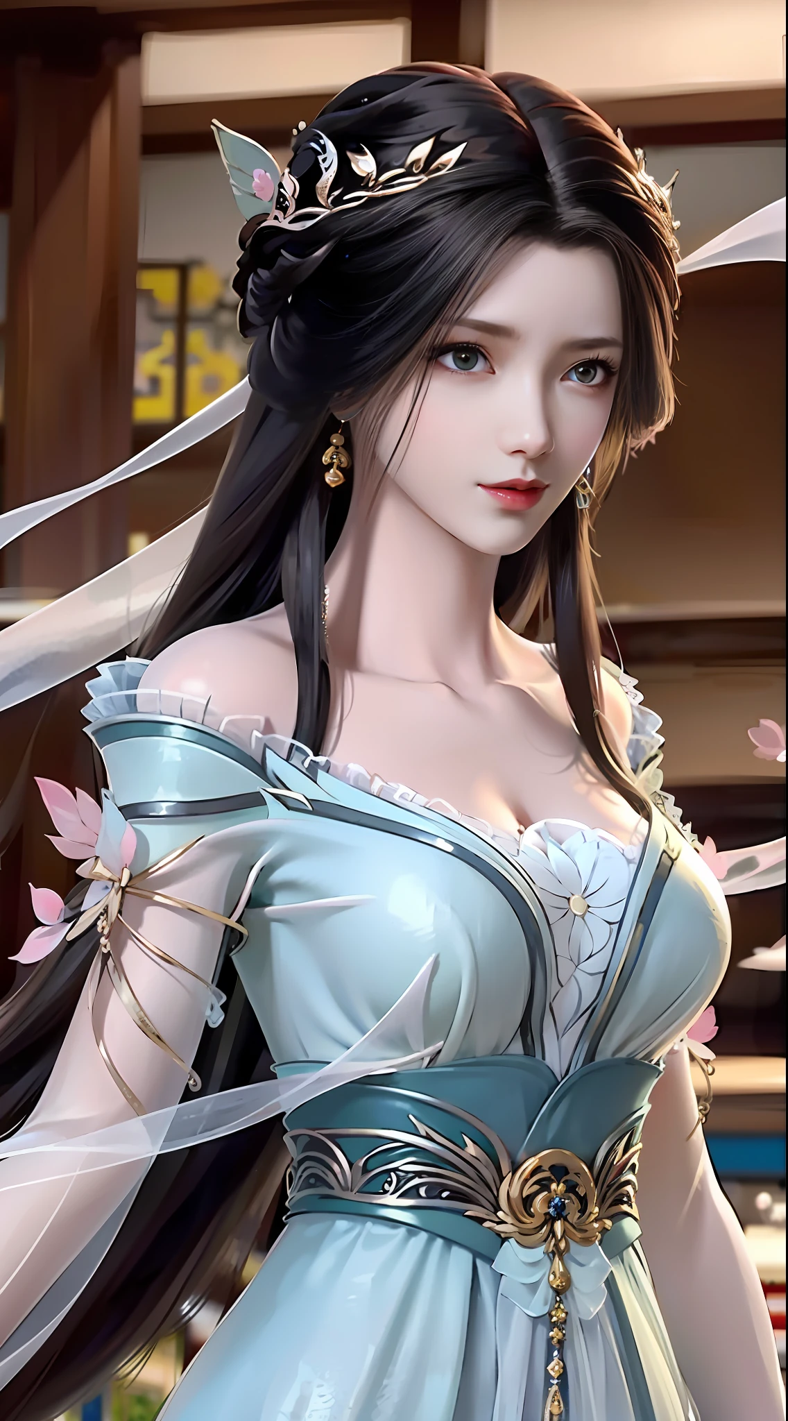 tmasterpiece,Need,1female,brunette color hair,cropped shoulders,long whitr hair,比基尼,Dynamic pose,dynamic angle,closeup of face