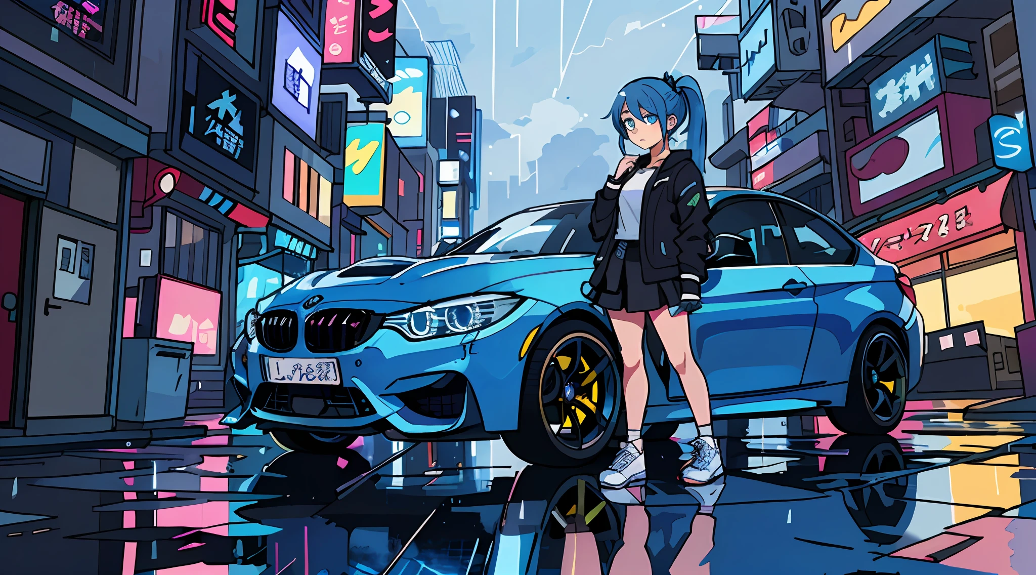 goodlooking,anime big breast,blue color eyes