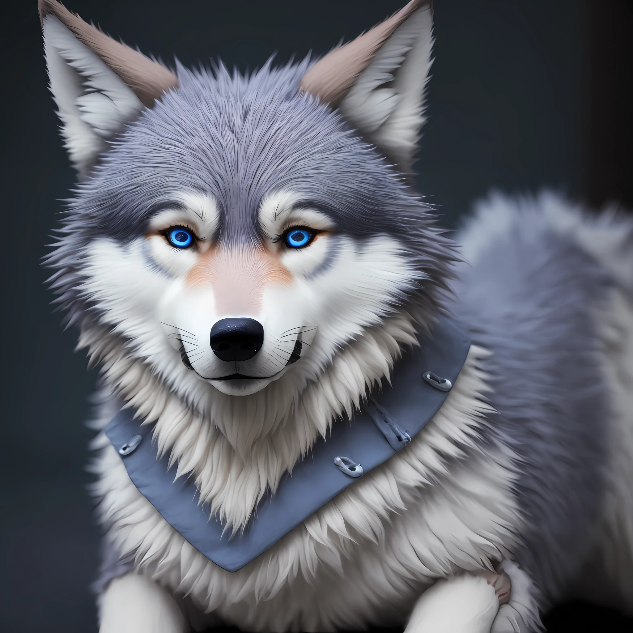 Wolf Doll Blue-Eyed
