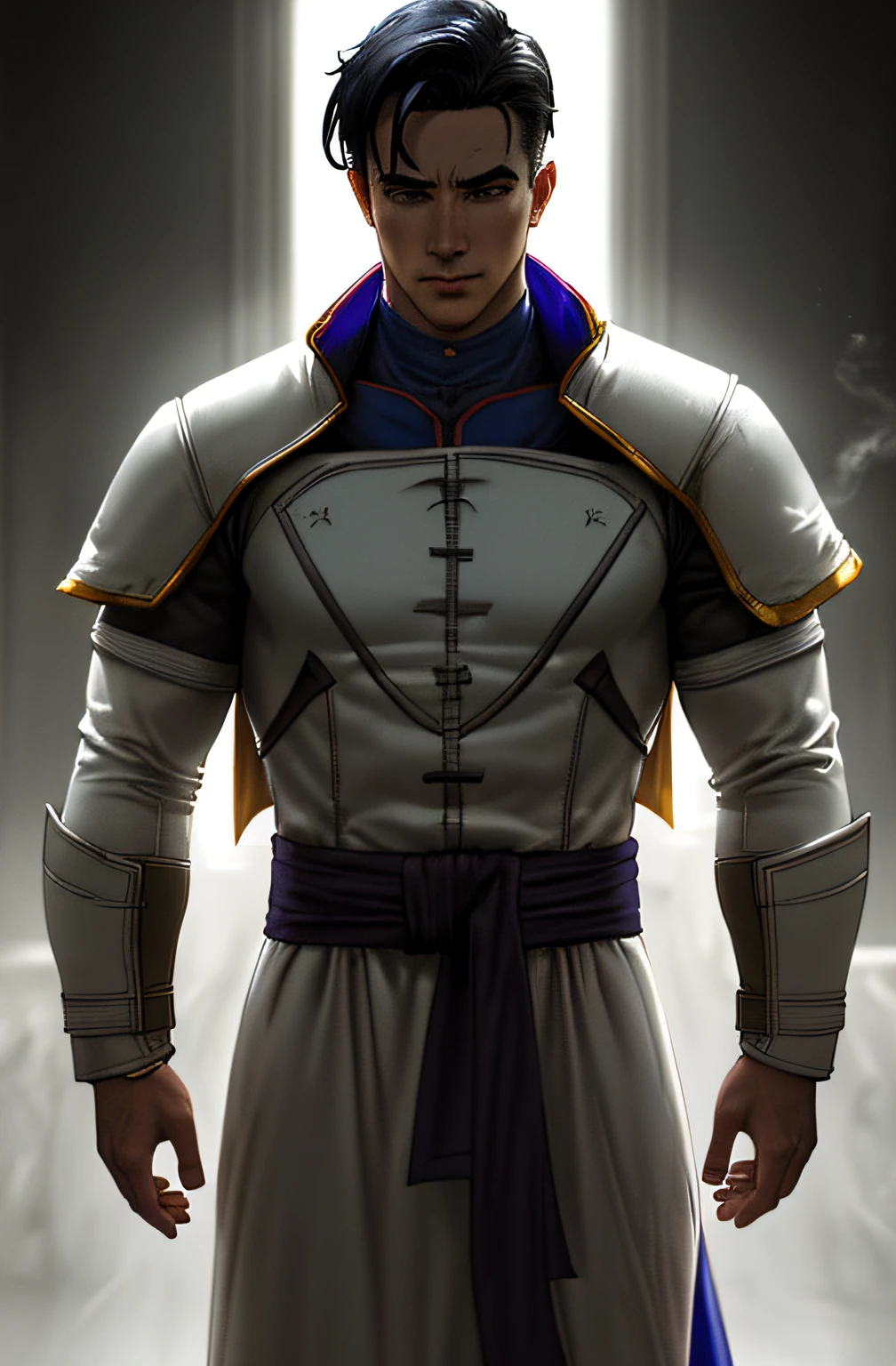 Gohan as Epic Superman, realista, desbotado, cores neutras, ((((hdr)))), (((((cores silenciadas)))), cena intrincada, artstation, hiperdetalhado, Film filming, luzes quentes, dramatic light, detalhes intrincados, vinheta, fundo complexo, [[teal e laranja]], slate grey atmosphere, perfect  lighting, sombreamento perfeito, (fotorrealista: 1.6), (((jaqueta roxa))),