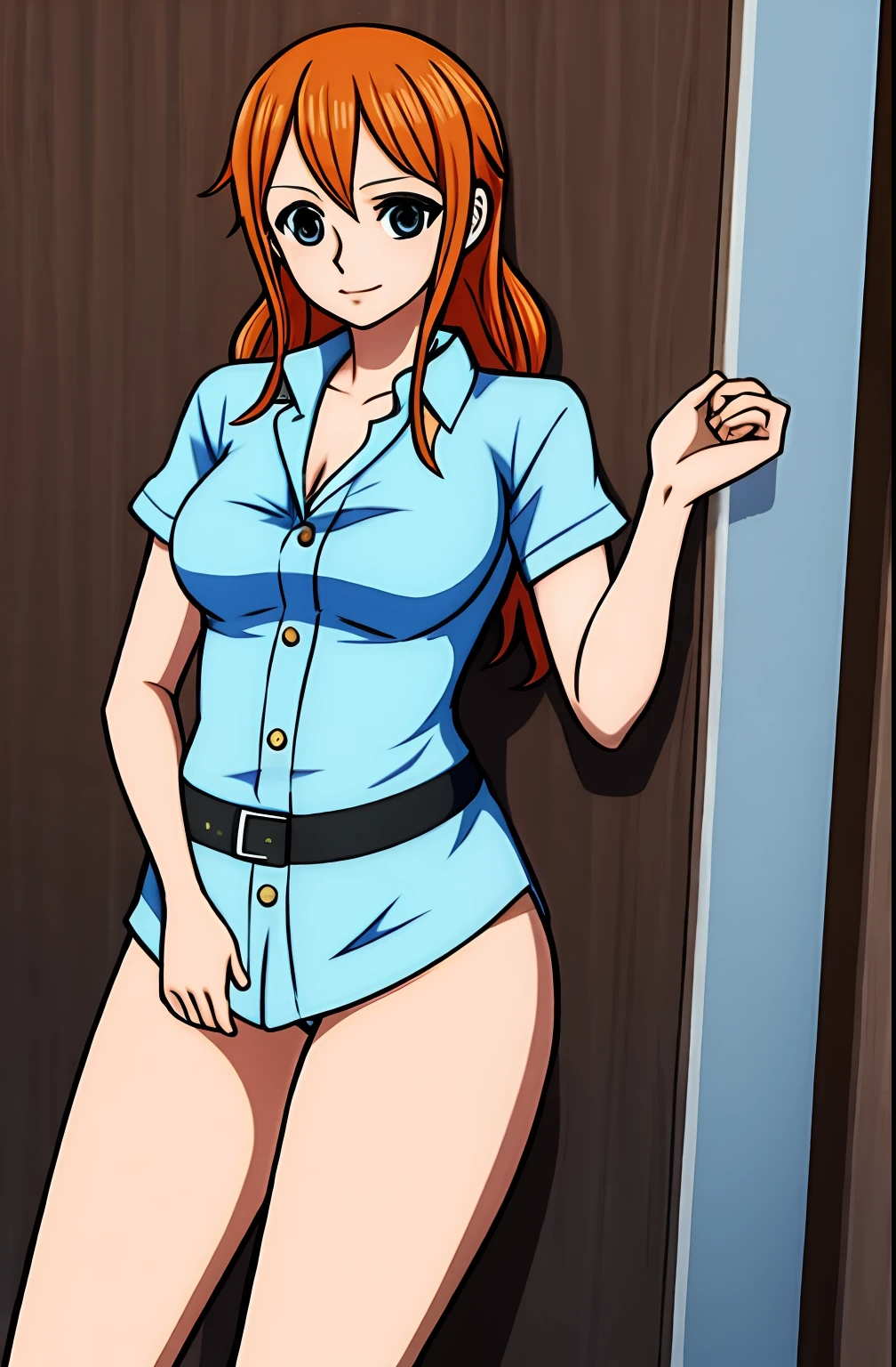 ((masterpiece)), (best quality), (extremely detailed), Nami, wanostyle, No panties,