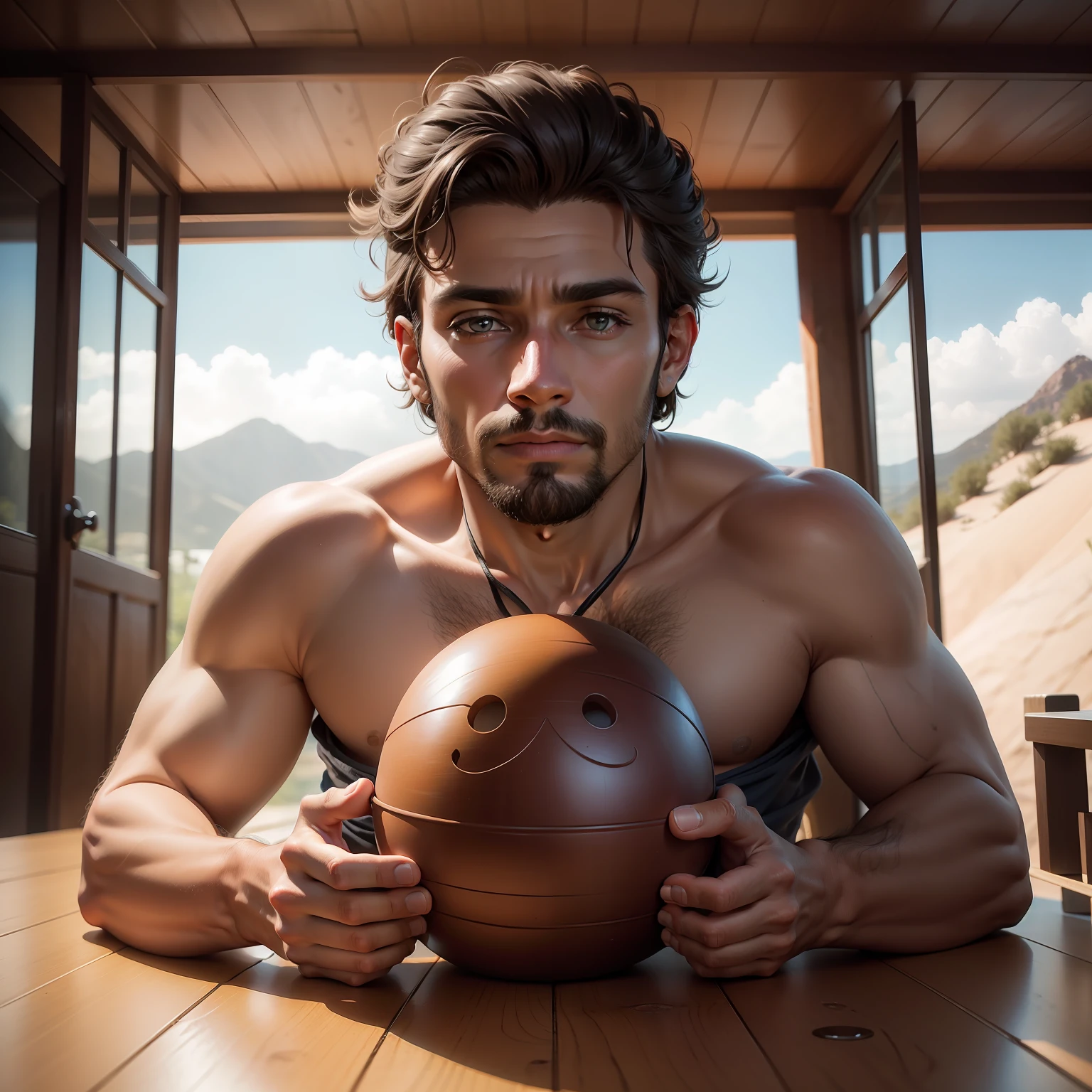 Fotografia realista natural de homem idoso mais bonito do mundo,  foto real