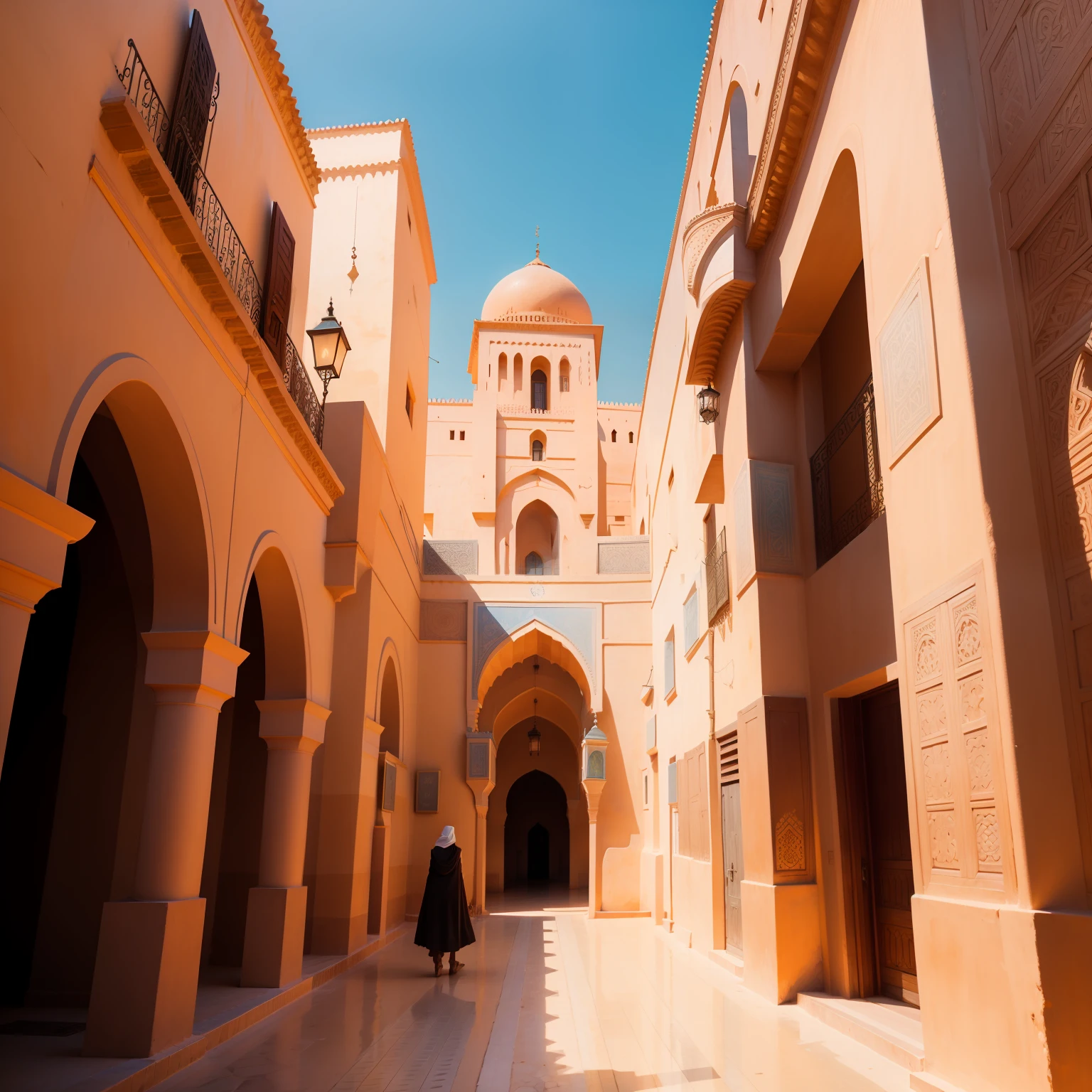 Great moroccan city full of Super detailed people architecture