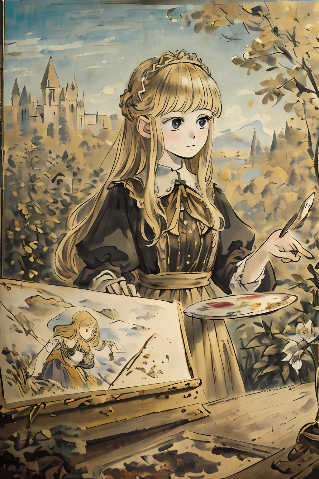 masterpiece, best quality, an extremely delicate and beautiful girl,an extremely delicate and beautiful, world masterpiece theater, ultra-detailed, highly detailed, best quality, blonde hair, highres, extremely detailed,1girl, best quality, illustration, looking at viewer, impasto, canvas, oil painting, realistic, realist ,real,
